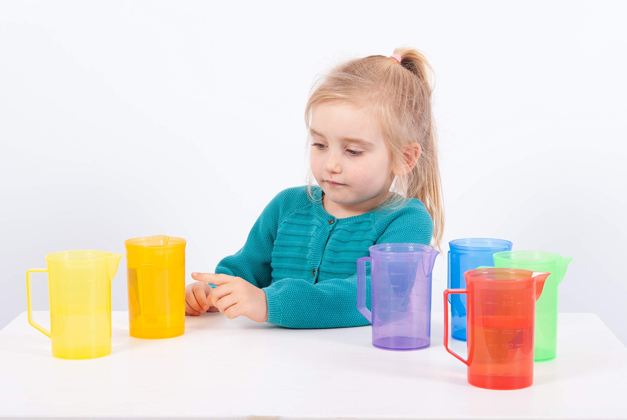 TickiT 6 Piece Translucent Colour Jug Set for Sand & Water Play | Ages 18m+ 8