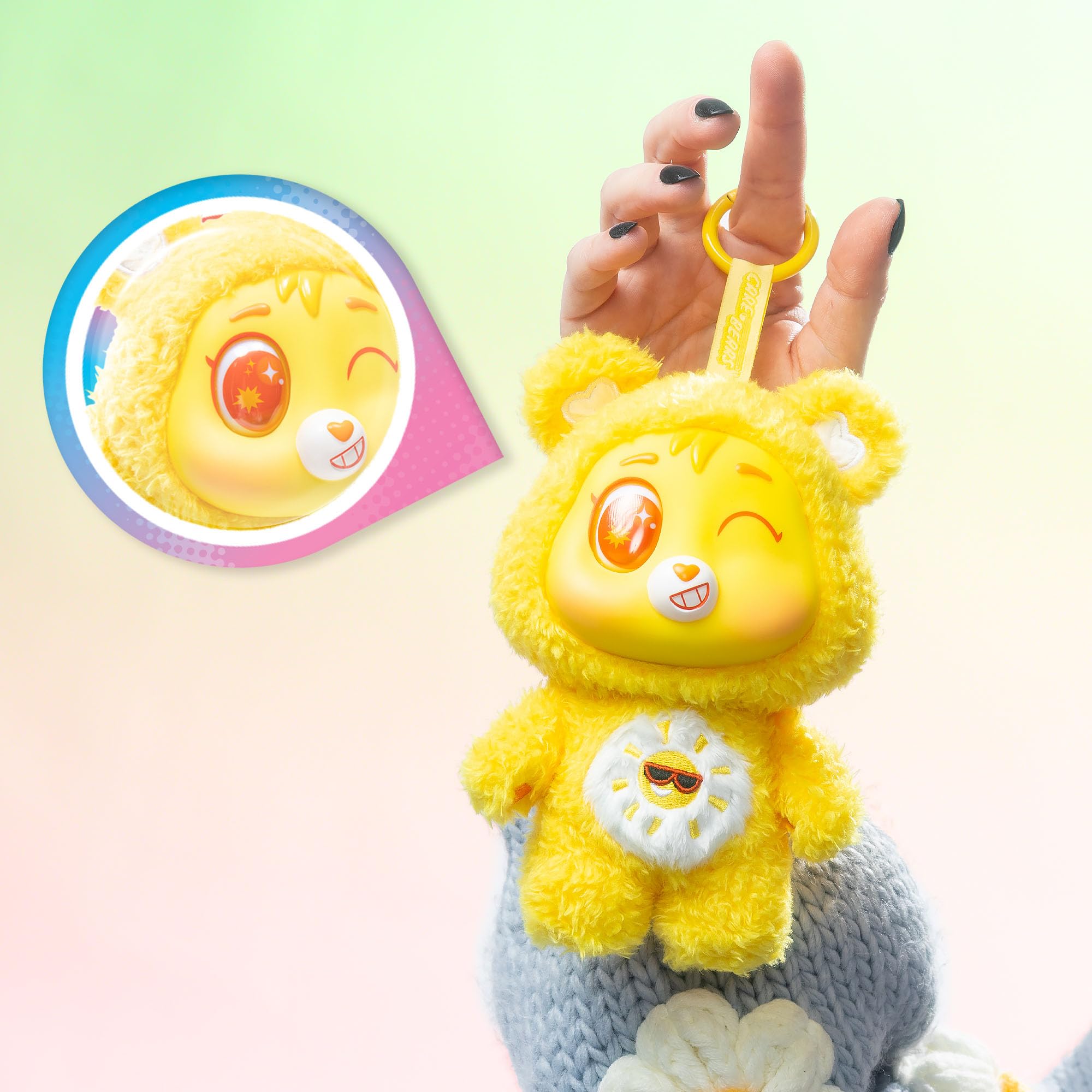 Basic Fun Care Bears Caring Cuties 15cm Plush Clip-On Soft Toy Surprise Collectible 5