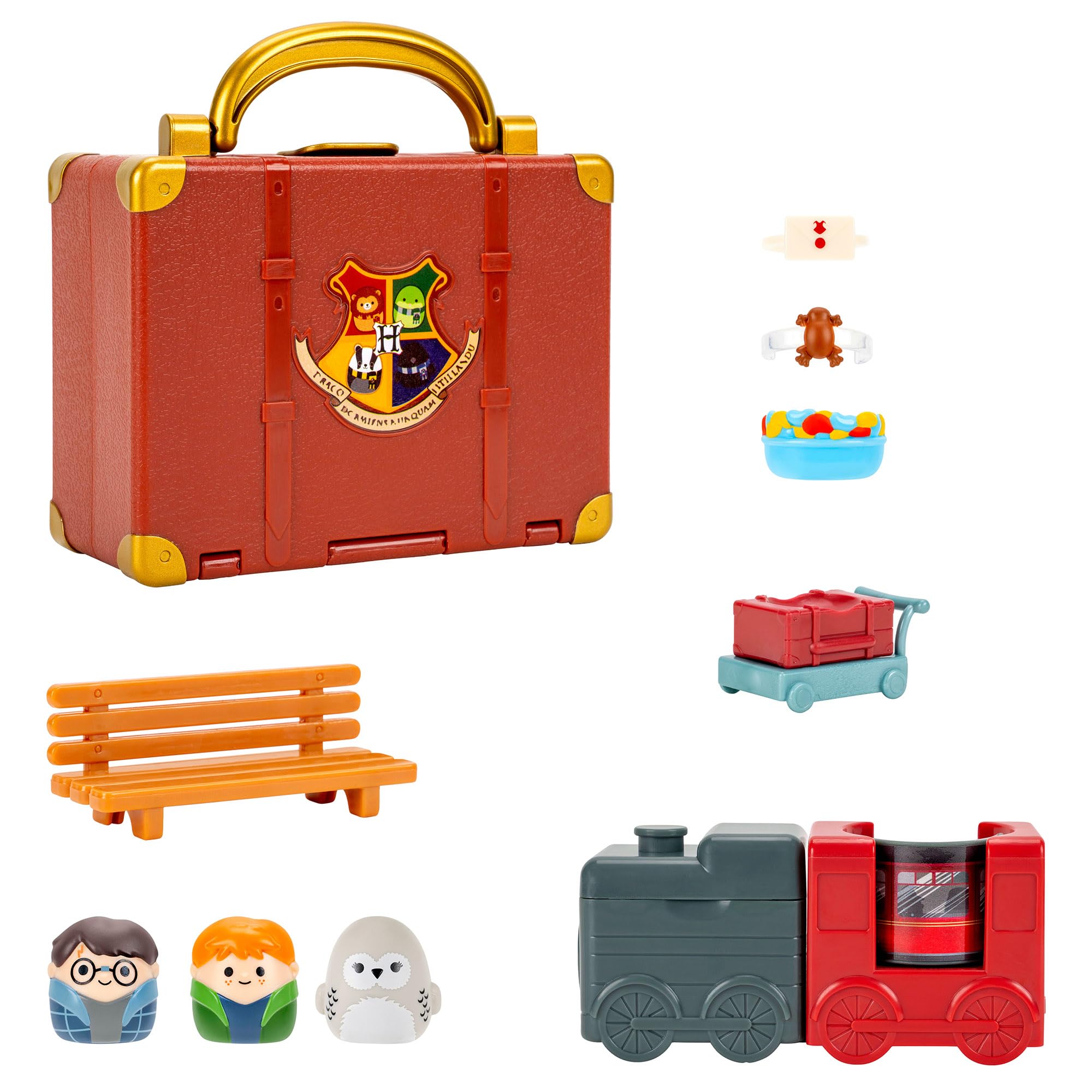 Squish-a-longs Harry Potter Hogwarts Express Playset - 3 Mini-Squish, 3 Accessories, Hogwarts Trunk 1