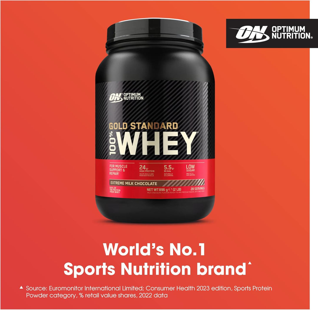 Optimum Nutrition Gold Standard 100% Whey Protein Powder - Muscle Building & Recovery Supplement