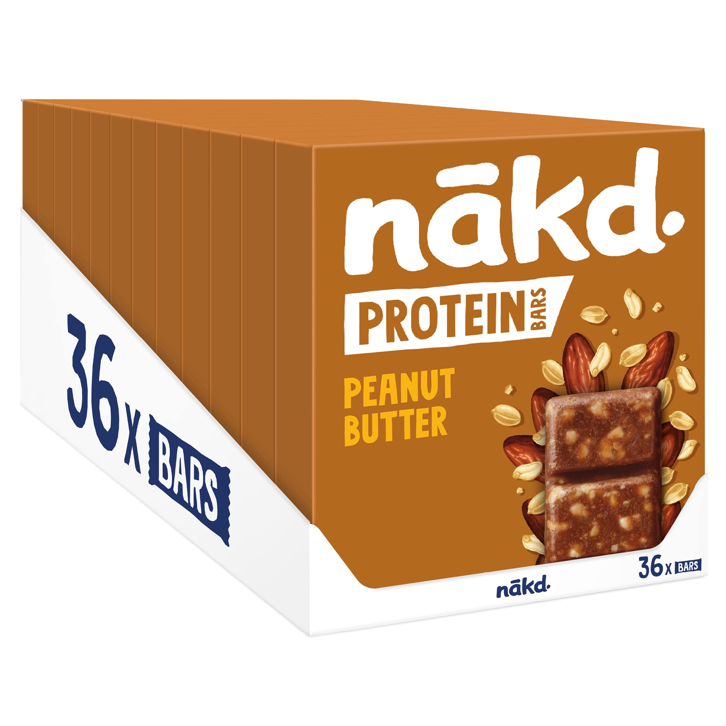 Nakd Protein Bars Peanut Butter - 7g Plant-Based Protein | 100% Natural, Gluten & Dairy Free | 36 Count 1