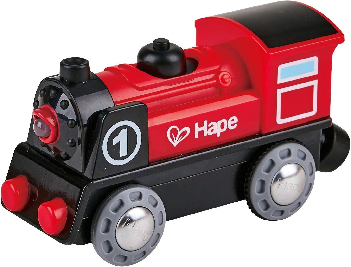 Hape E3703 Battery Powered Train Engine - Forward & Reverse Motion with Light-Up Headlight 1