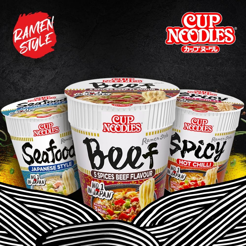 NISSIN Cup Noodles Chicken Teriyaki Flavoured Instant Noodles - 70g Pot (Pack of 8) 4
