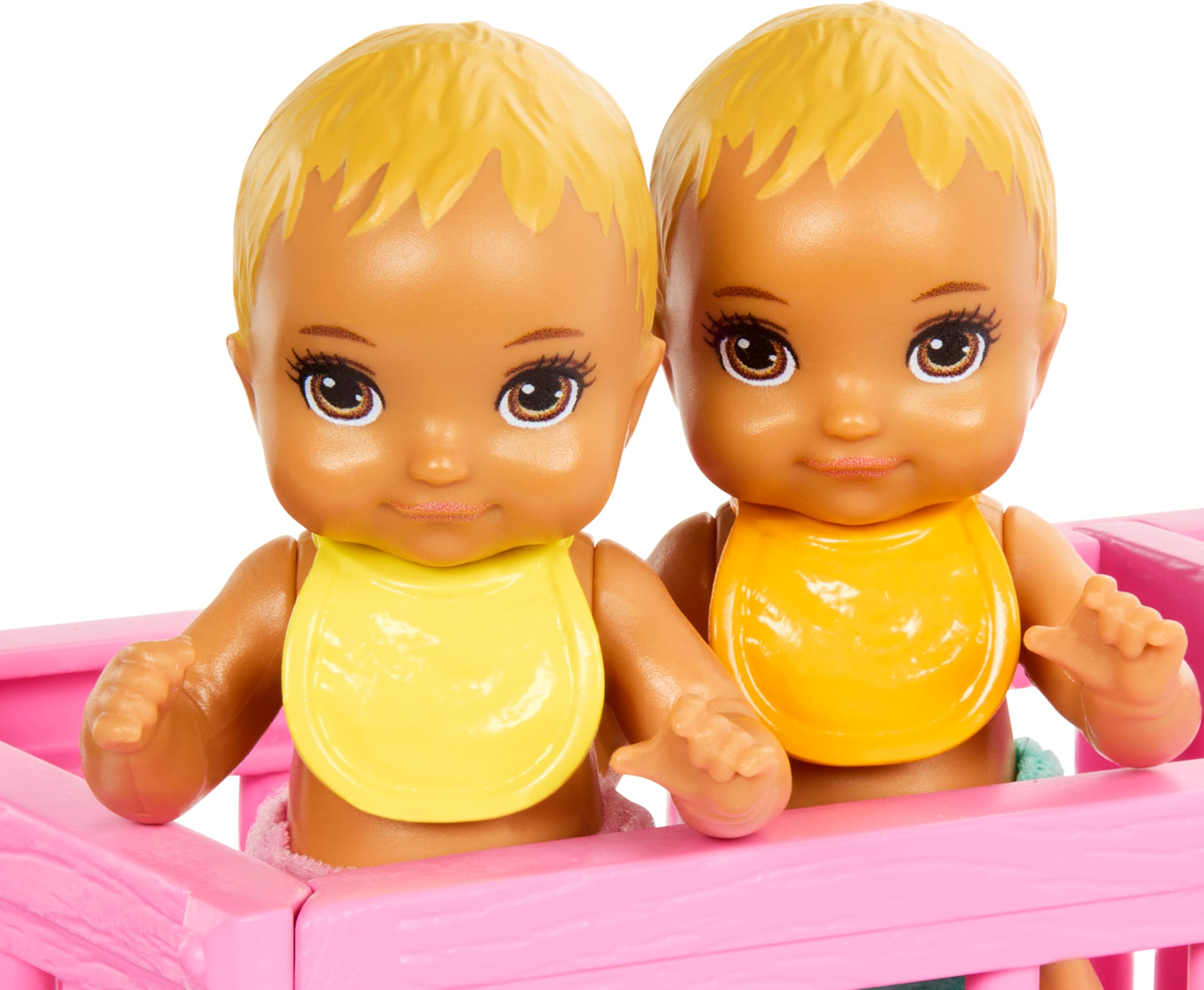 Barbie Skipper Doll & Nursery Playset with Twin Baby Dolls - Includes Rocking Crib & Accessories 6