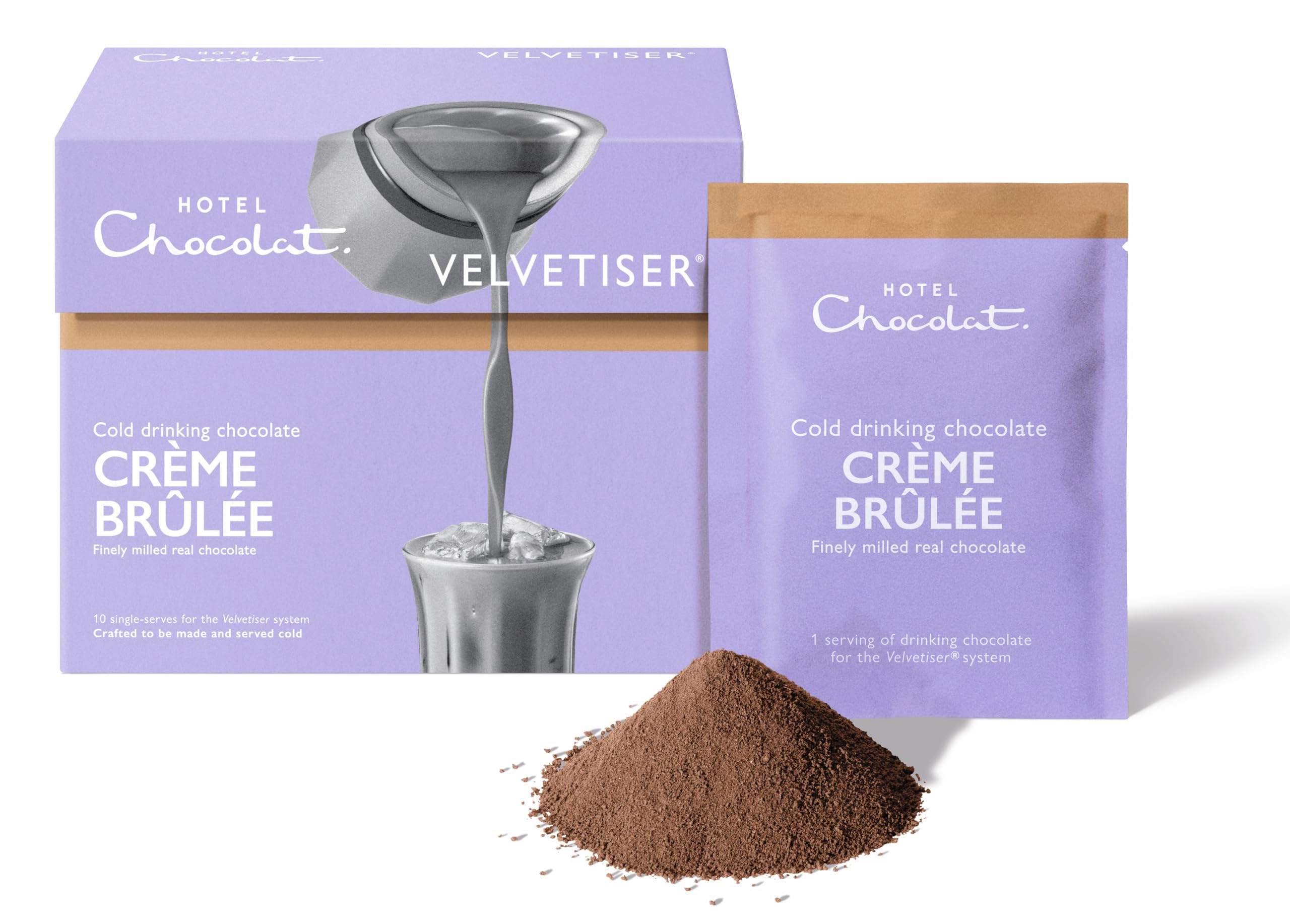 Hotel Chocolat - Crème Brûlée Cold Drinking Chocolate Sachets for Velvetiser