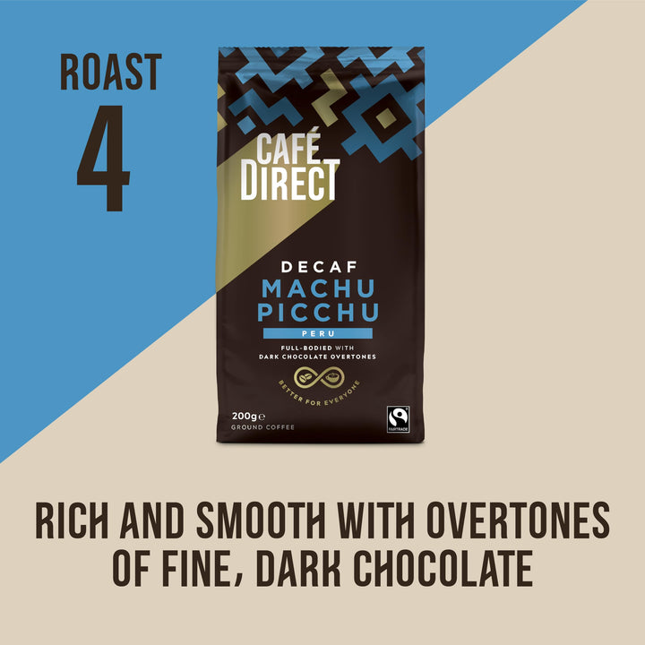 Cafédirect Decaf Machu Picchu Fairtrade Ground Coffee 200g