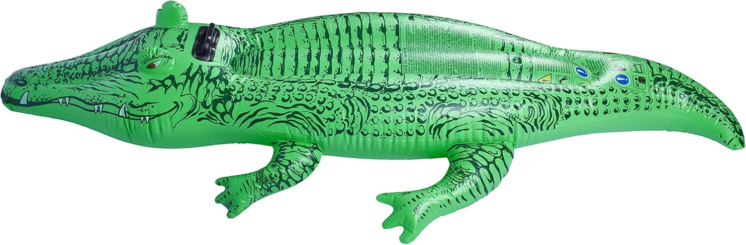Intex 58546 Inflatable Crocodile - 168x86 cm - Fun Water Pool Float for Kids 3+ 3