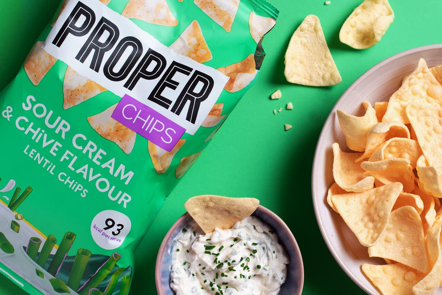 PROPER - Sour Cream & Chive Lentil Chips, Vegan & Gluten Free Snacks, 8 x 85g 5