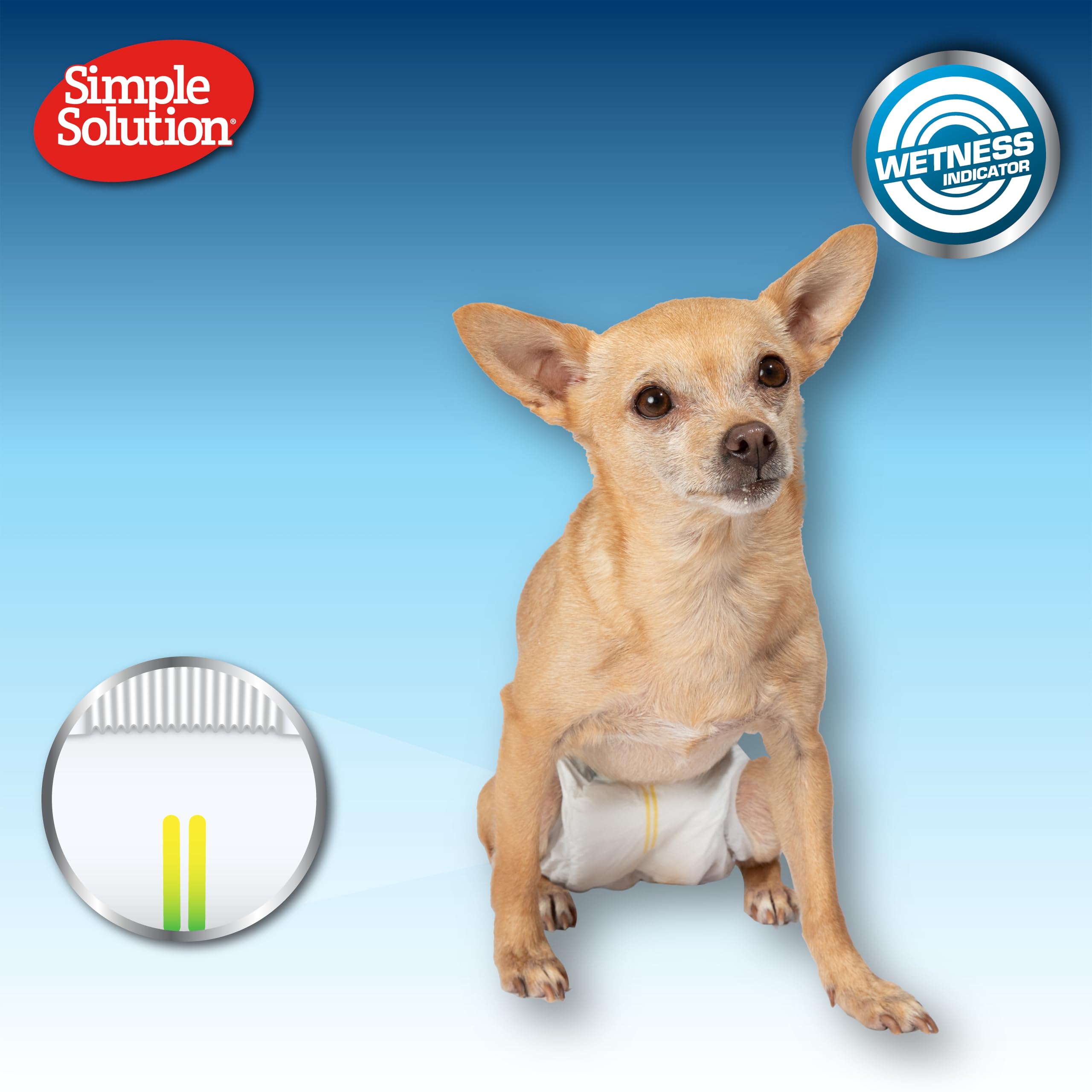 Simple Solution Disposable Dog Nappies - Toy Size for Males up to 4.5kg | 12 Pack 6