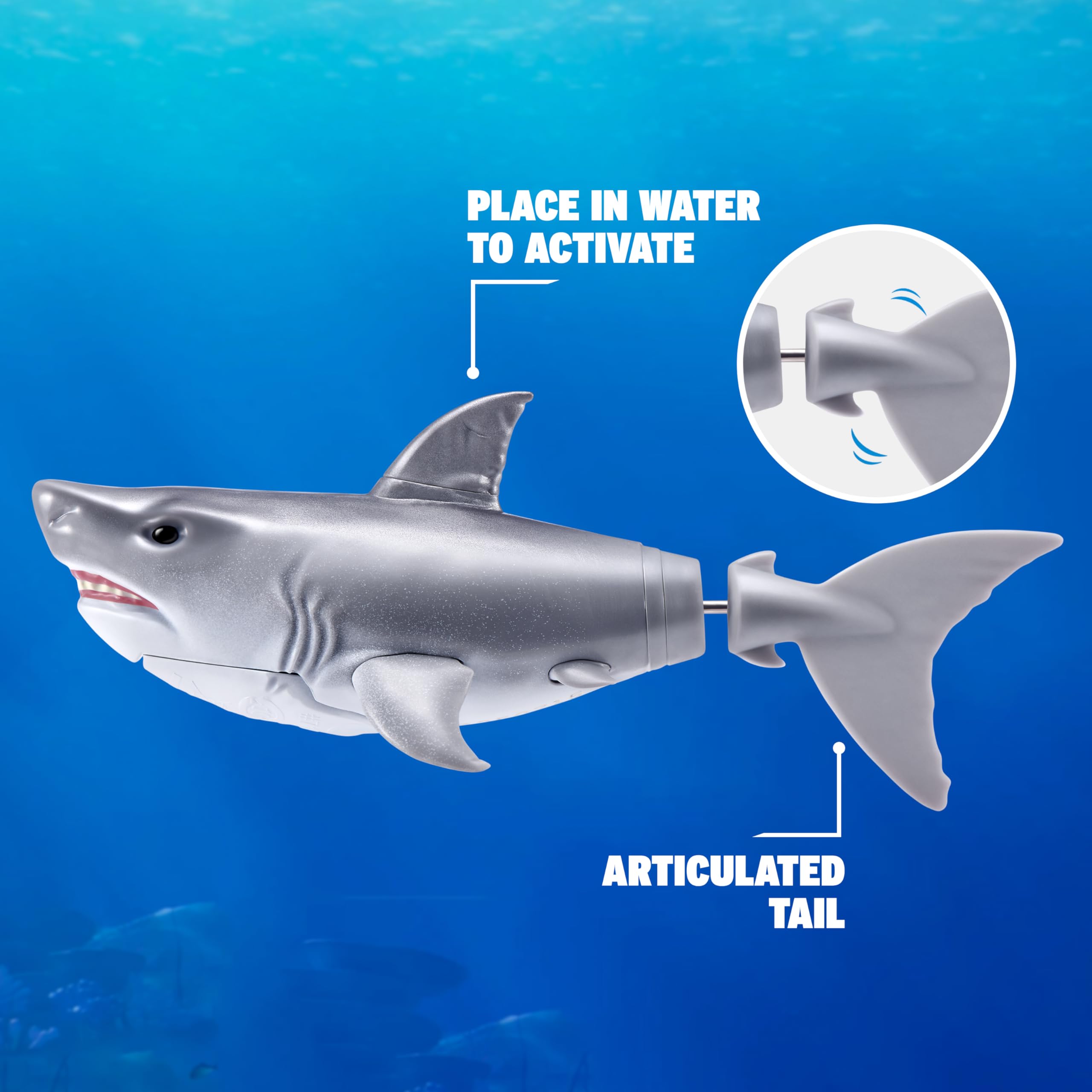 Robo Alive Robo Shark Water Activated Swimming Toy | 2 Pack | White | Ages 3+