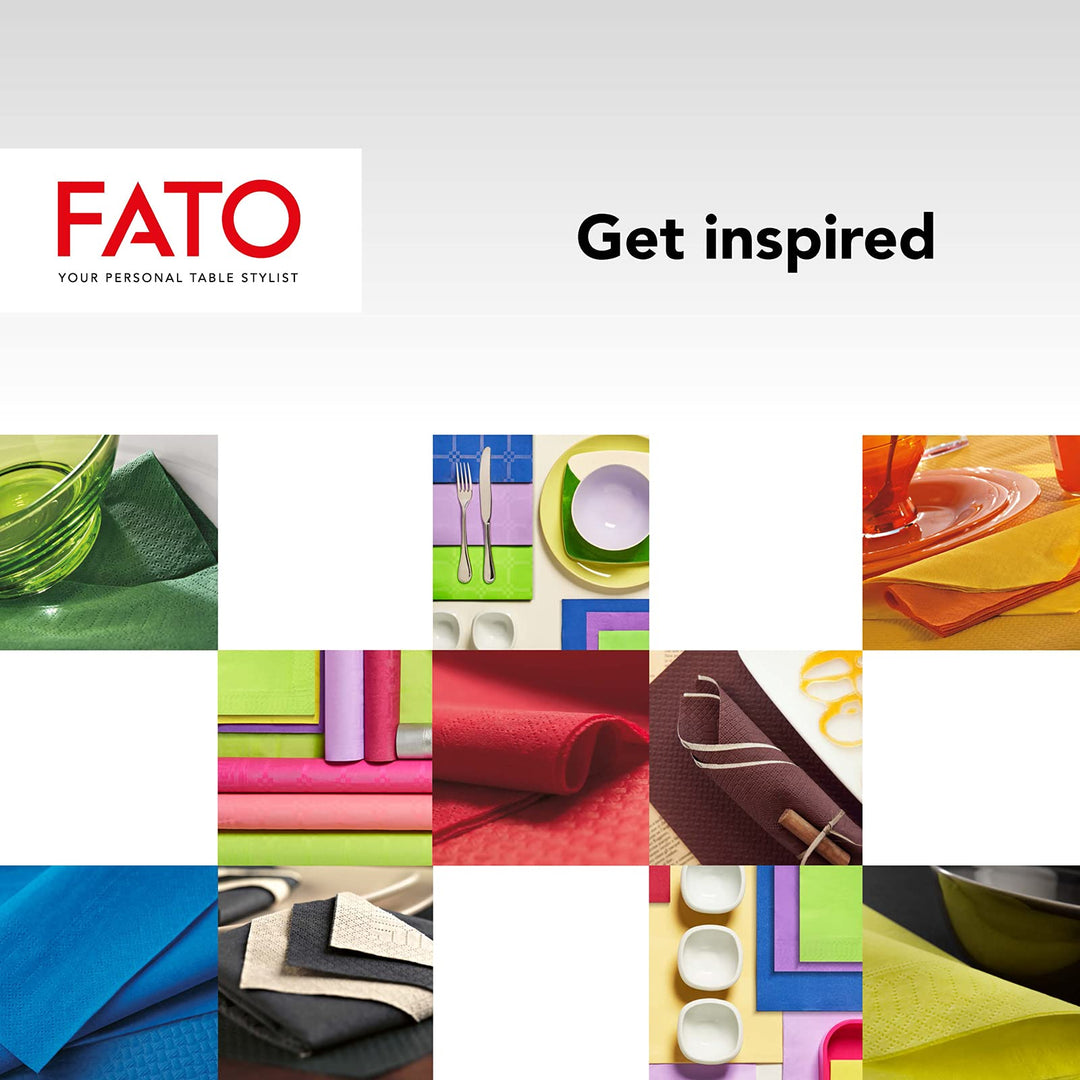 Fato Apple Green Disposable Paper Napkins, 24x24 cm, 2-Ply, Pack of 100