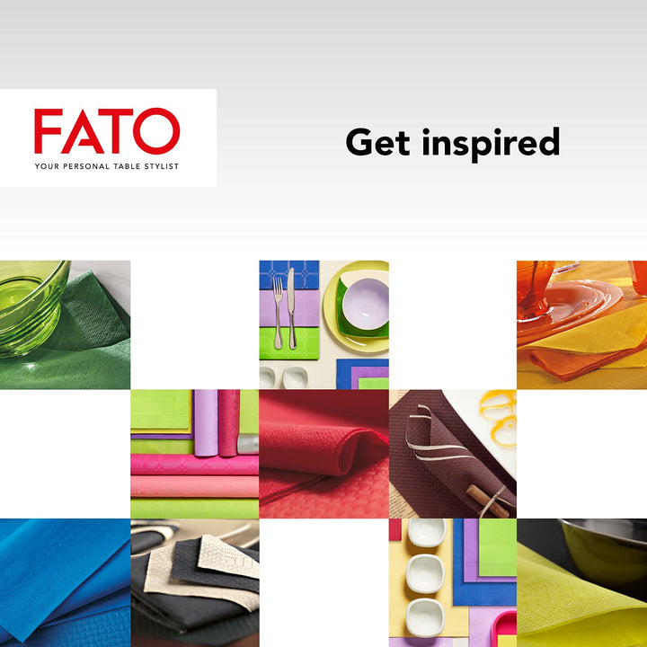 Fato Apple Green Disposable Paper Napkins, 24x24 cm, 2-Ply, Pack of 100