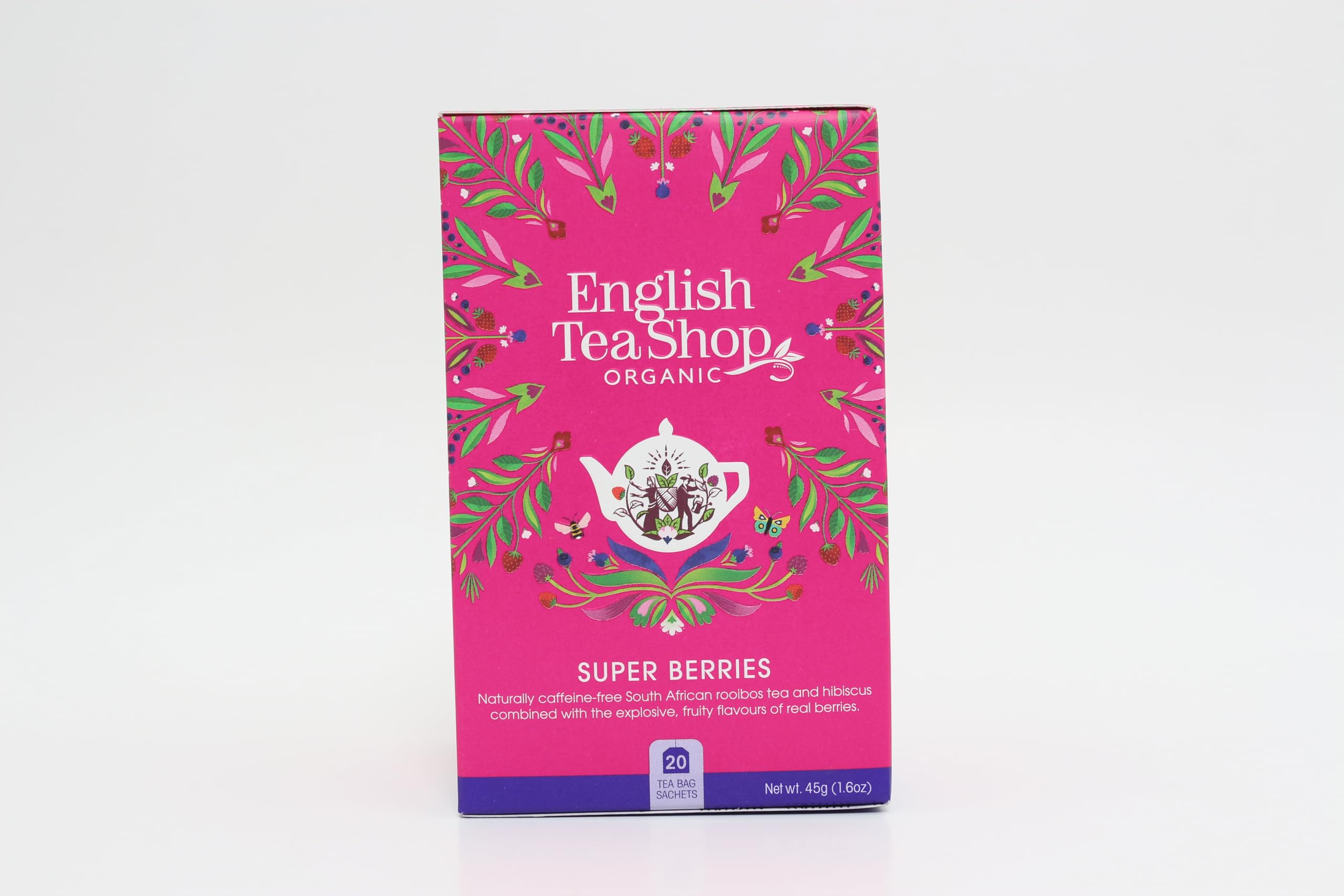 English Tea Shop Super Berries - Organic Fruit Tea, 3 x 20 Tea Bag Sachets (60 Total), 120 g 1