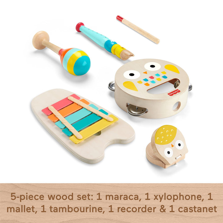 Fisher-Price - Toddler Wooden Musical Instruments Gift Set (Toy Set)