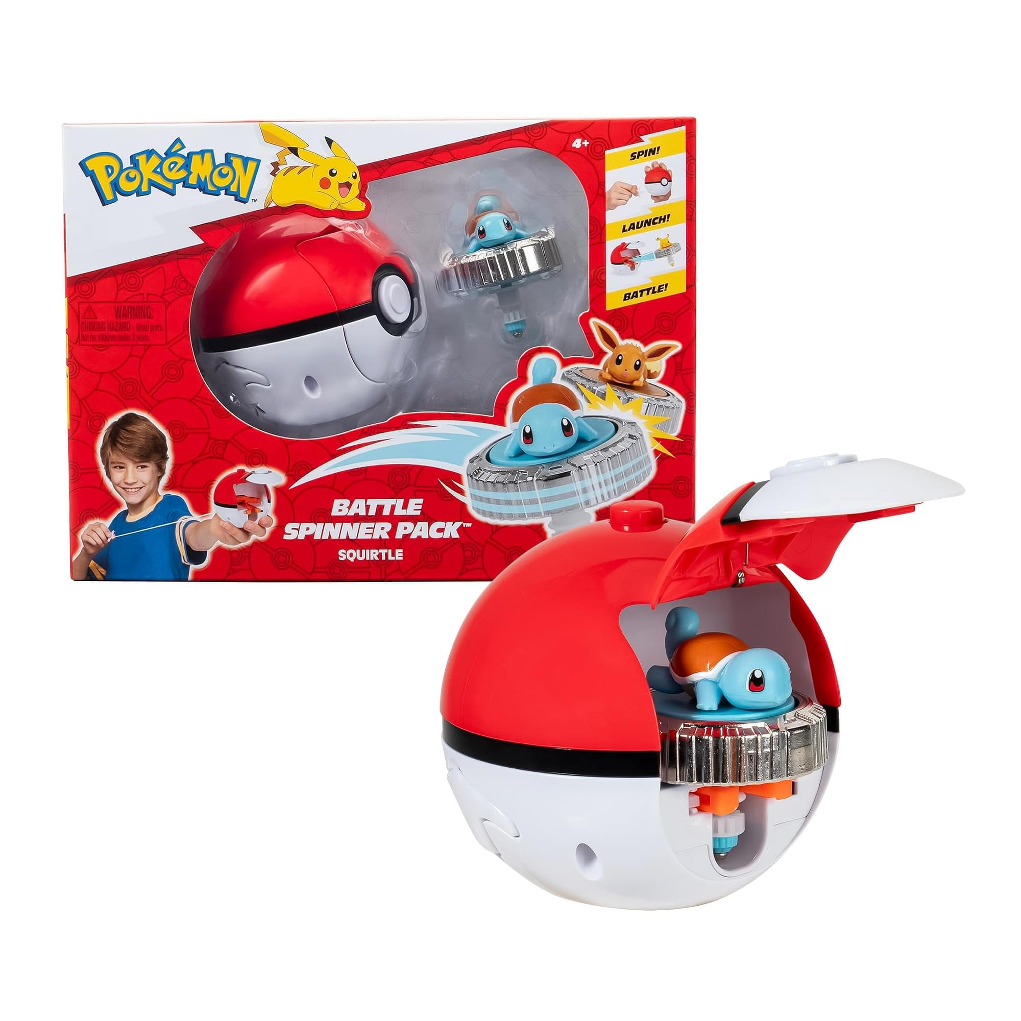 Pokémon Squirtle Battle Spinner Single-Pack Interactive Gaming Figure | Ages 4+ 2