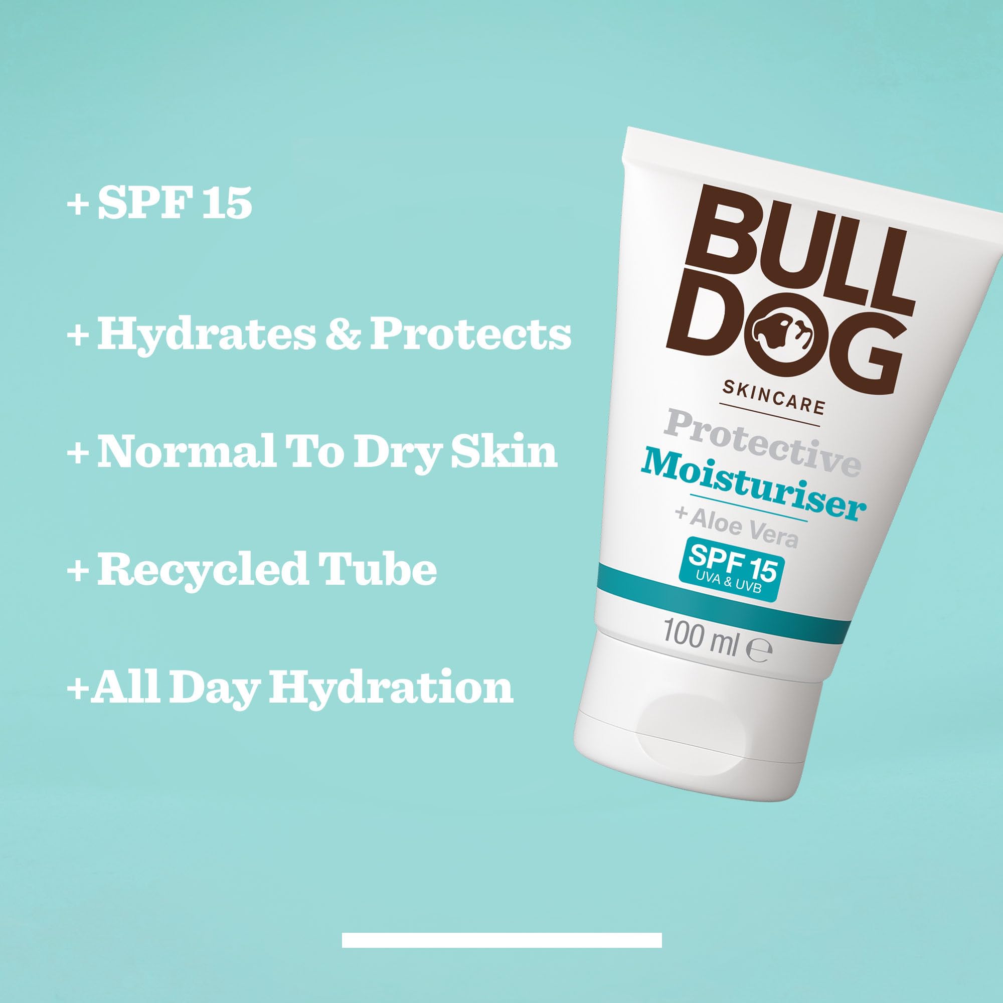 Bulldog Skincare for Men Protective Moisturiser SPF 15 - Hydrating | Non-Greasy | 100ml 2