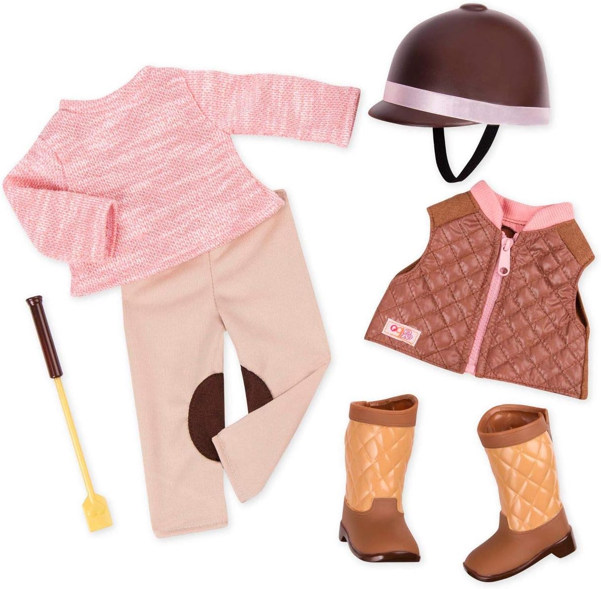 Our Generation Riding in Style Equestrian Outfit - 18" Doll Accessory Set with Helmet & Riding Crop 1