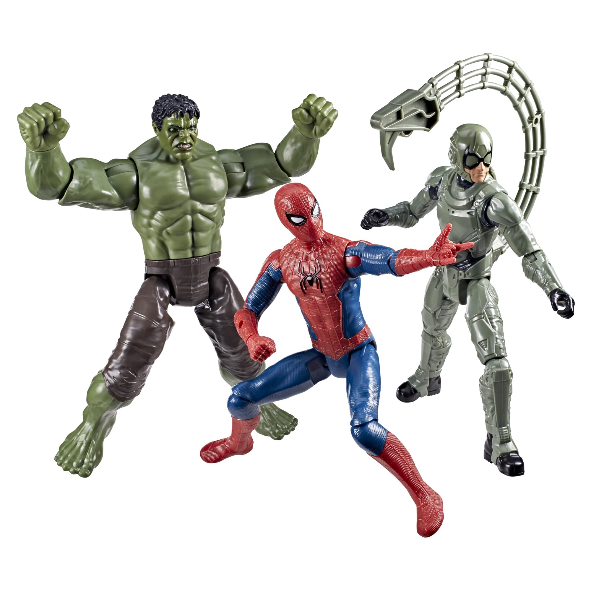 Marvel Titan Series Action Figures - Spider-Man, Hulk, & Marvel's Scorpion 3-Pack | 11.5-Inch Poseable 6