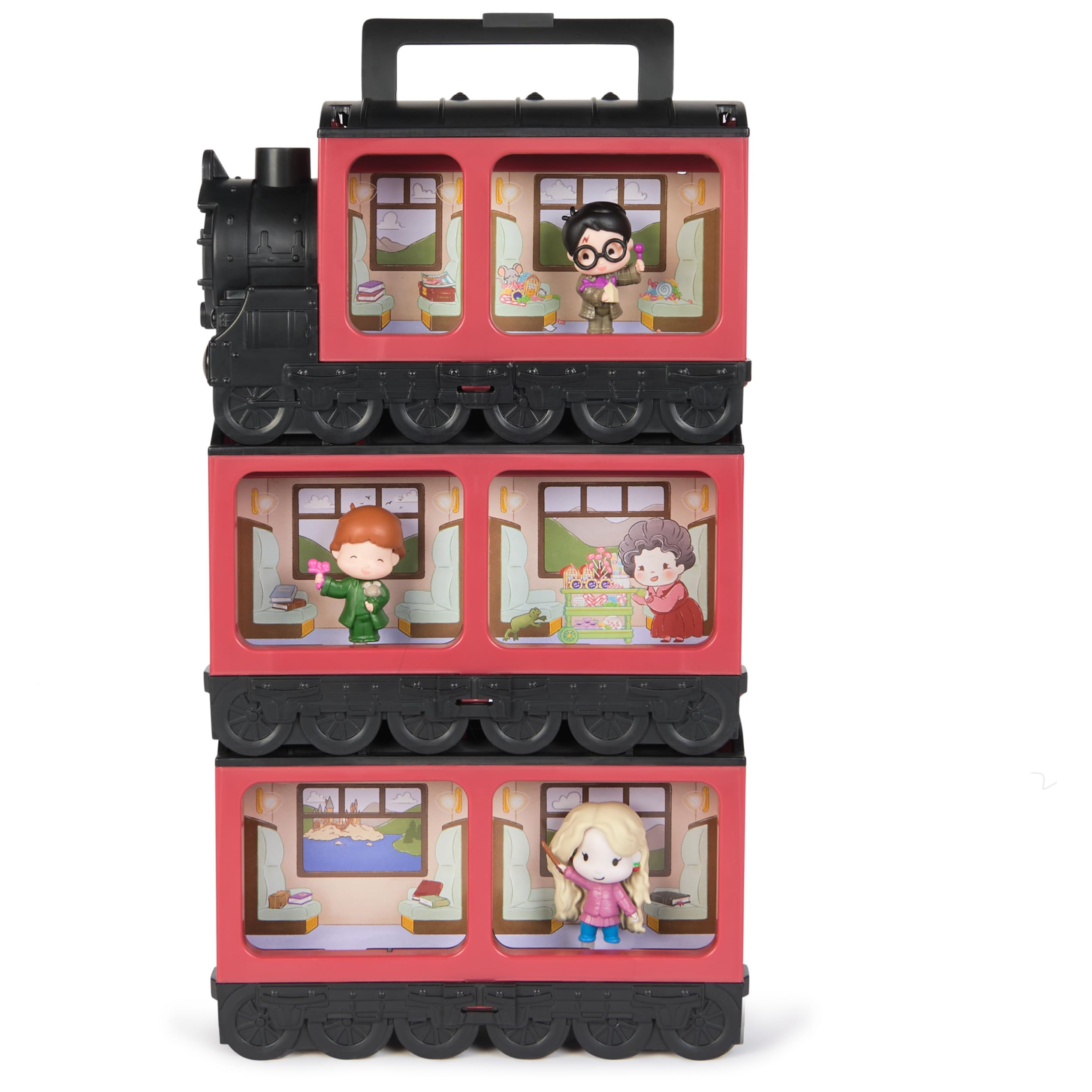 Micro Magical Moments Hogwarts Express Collectibles Case - 3 Exclusive Harry Potter Figures, Holds 22 Mini Figures 12