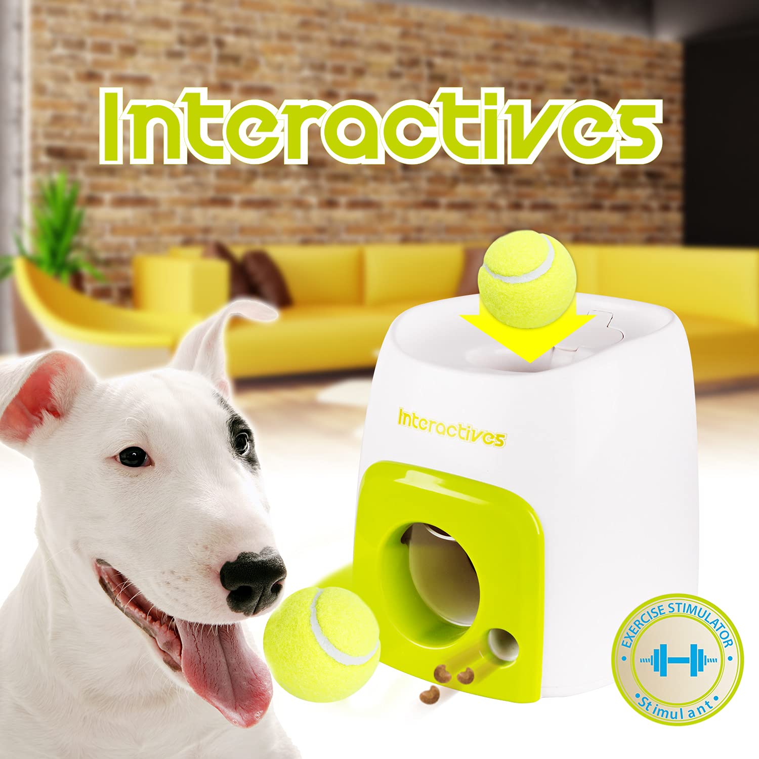 ALL FOR PAWS Fetch'N Treat Interactive Dog Toy | Gravity Treat Dispenser | Includes Tennis Ball 5