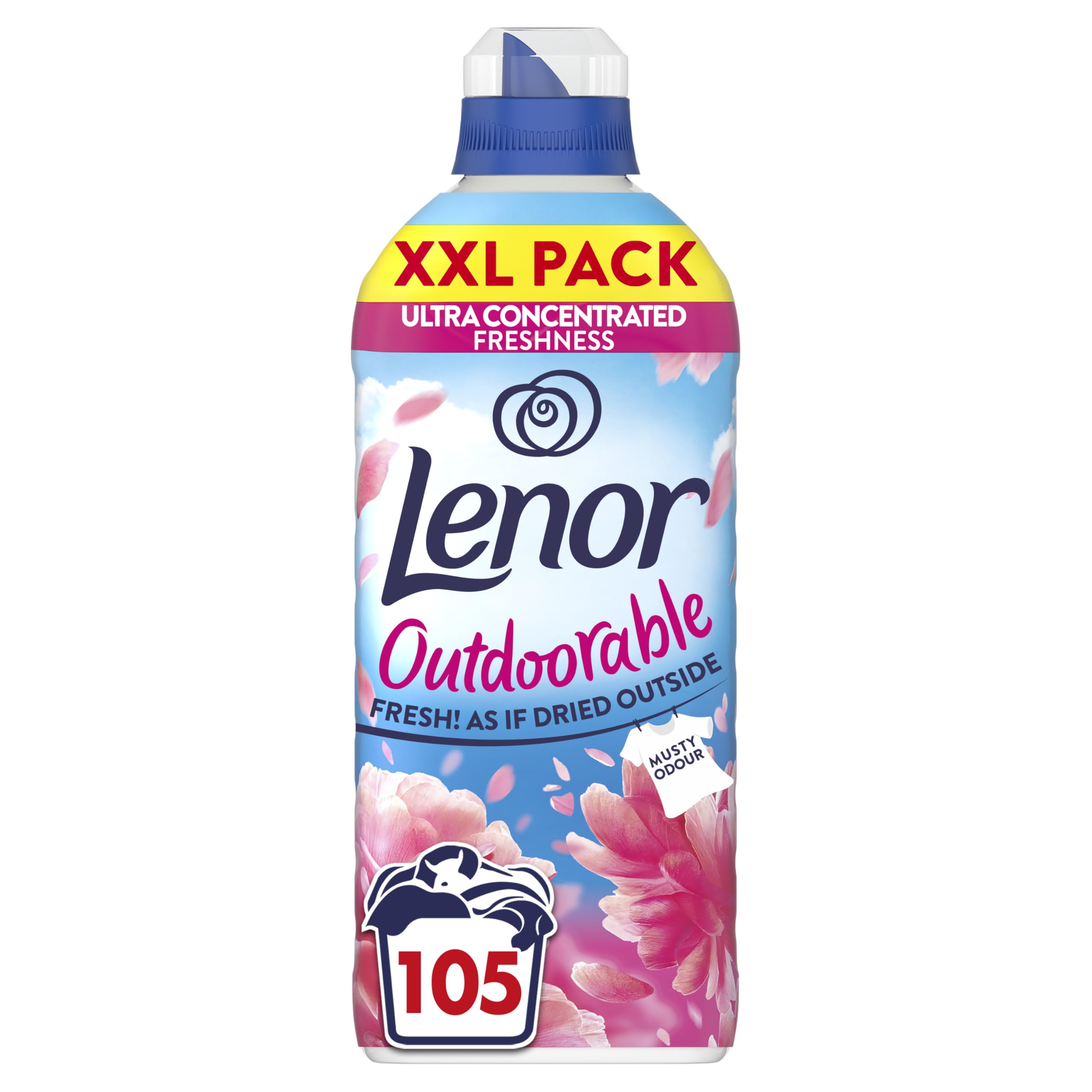 Lenor Outdoorable Liquid Fabric Softener - Floral Fresh Scent | 105 Washes | 1.47L 1