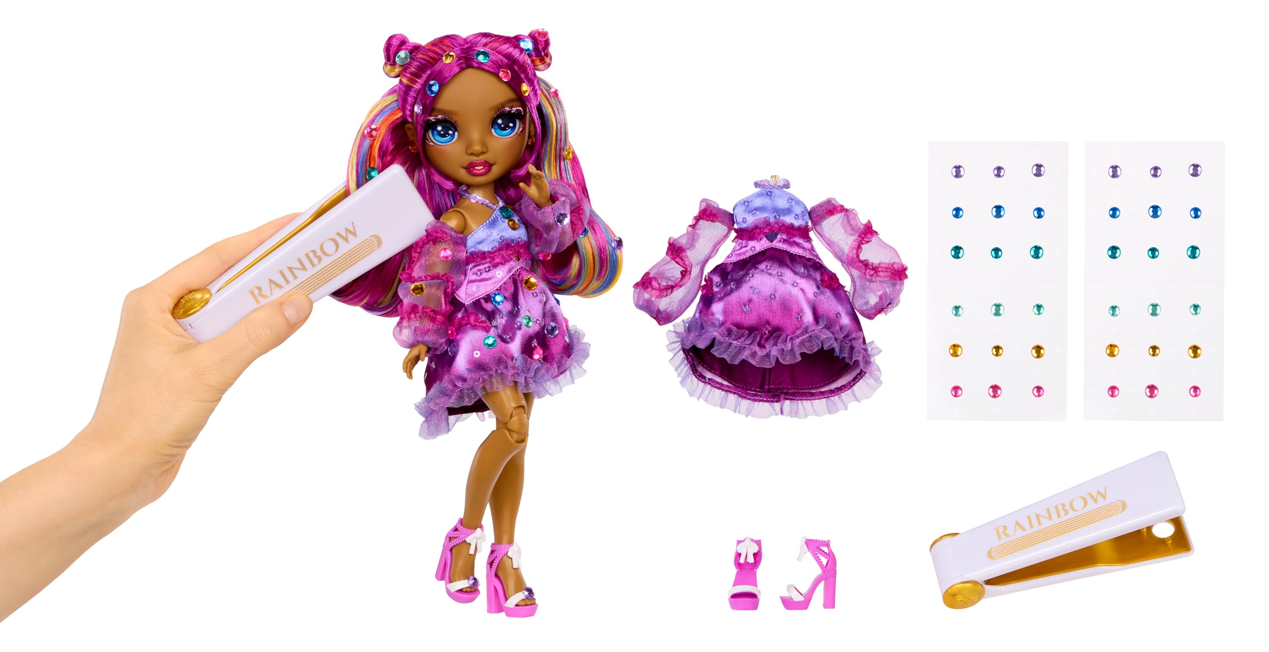 Rainbow High Be Dazzling Noemie Violette Doll - 28cm Purple Fashion Doll with Customization Tools 2