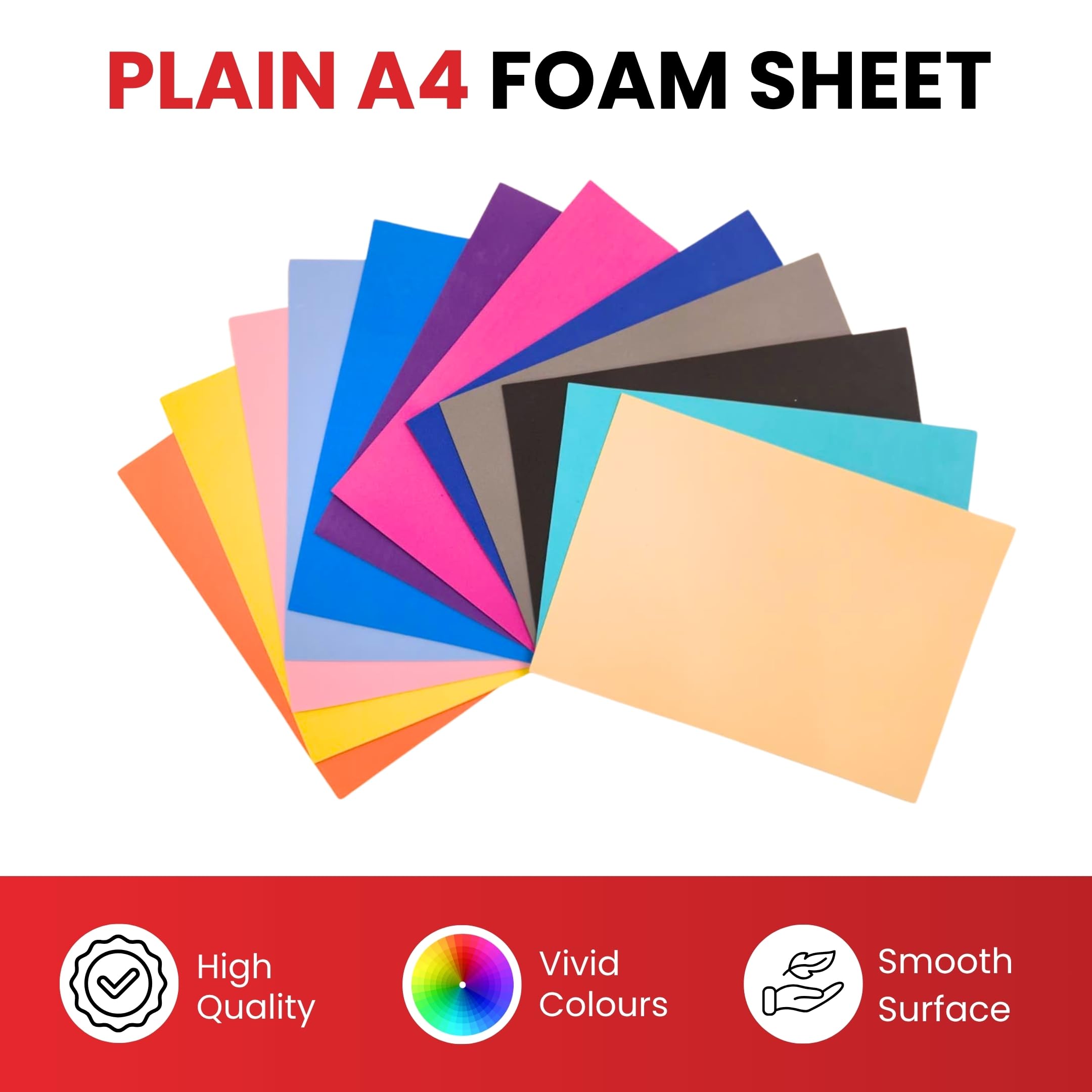Janrax Light Blue A4 EVA Foam Sheets - 2mm Thick | 10 Pack | Craft & Decoration 2