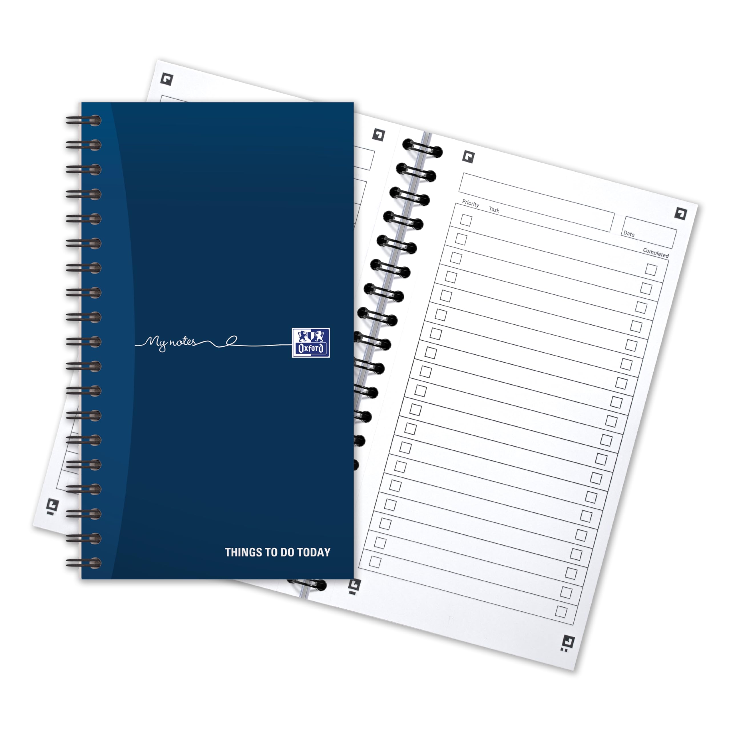 Oxford My Notes To Do List Notebook - Wirebound, 230 Page, Navy Blue | Scribzee Compatible