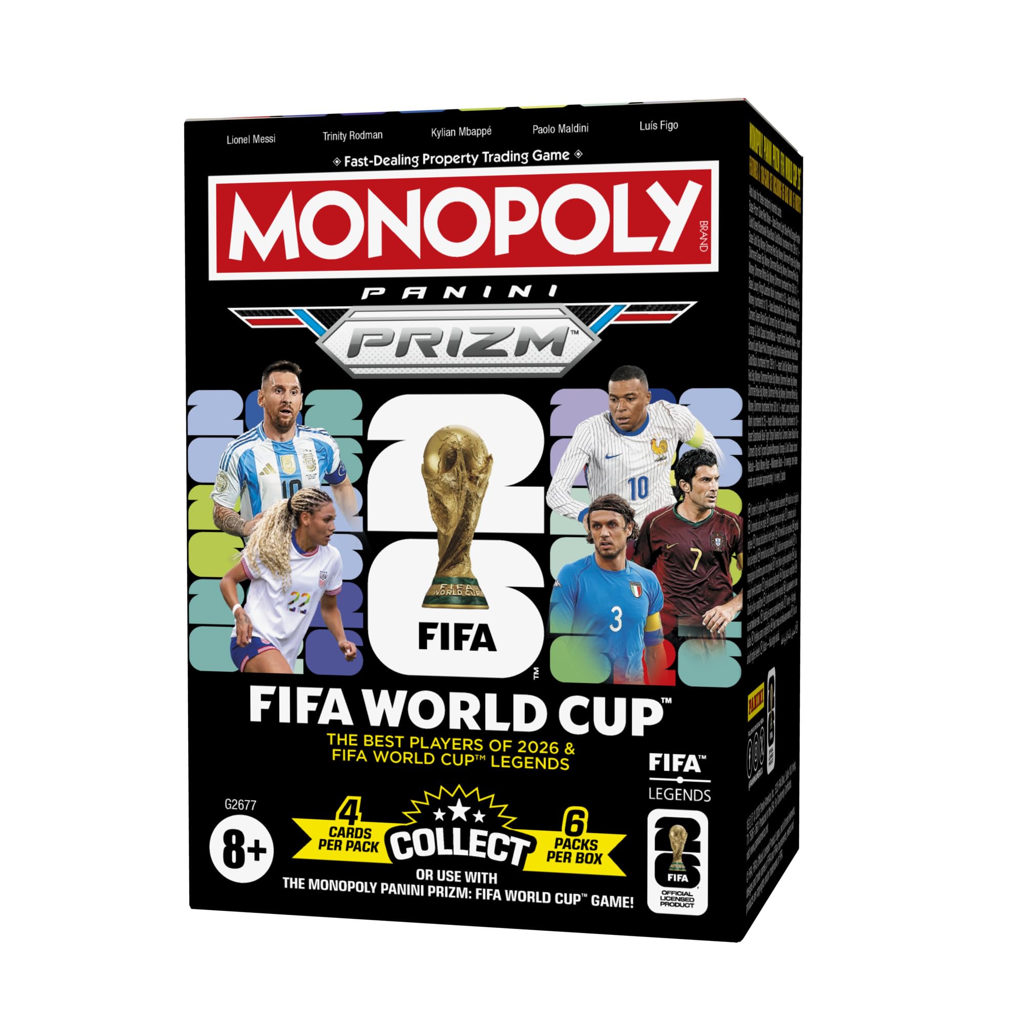 Monopoly Panini Prizm FIFA World Cup Trading Cards Booster Box | Includes 24 Cards | Ages 8+ 1
