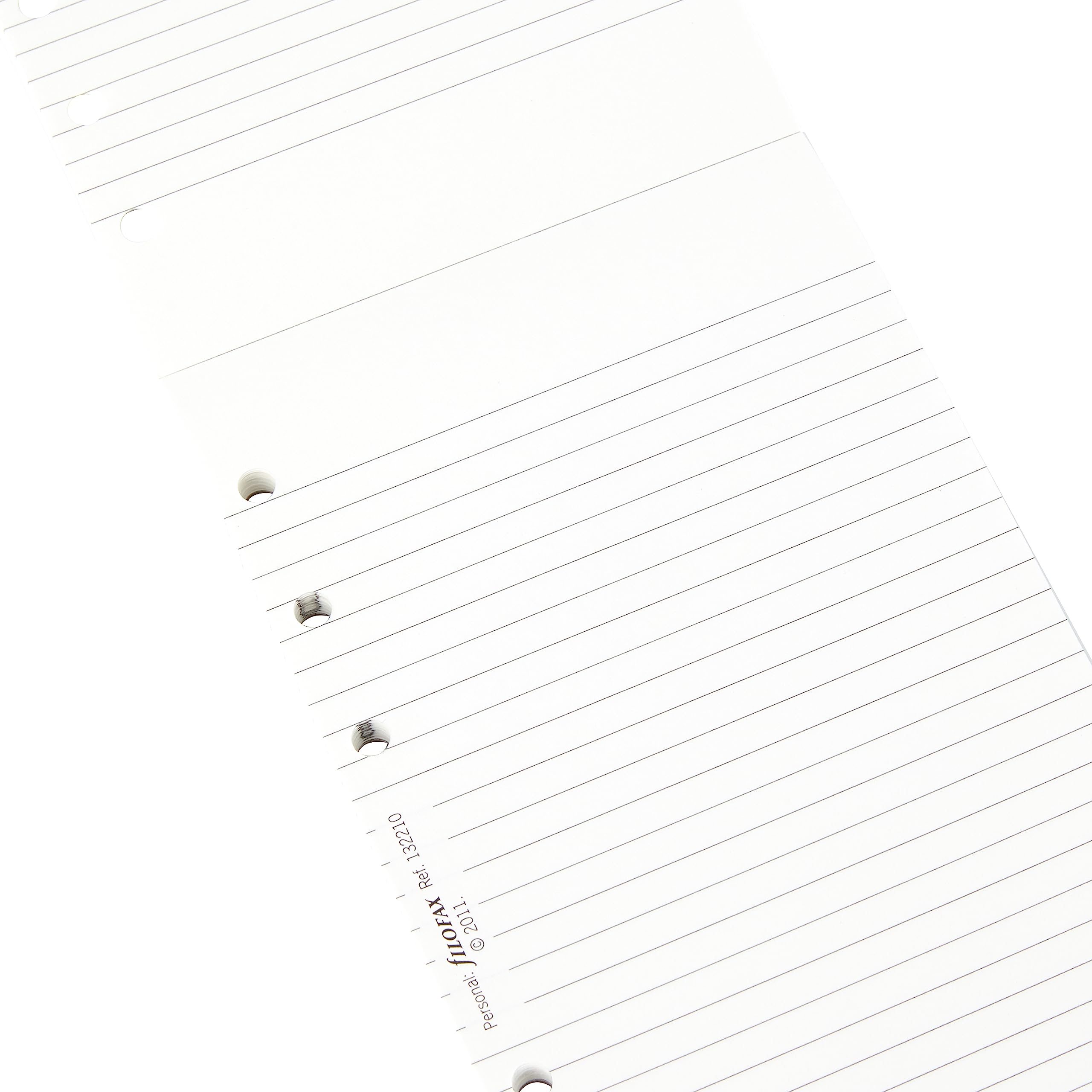 Filofax Personal Ruled Notepad Refill - White | 40 Leaves | 95mm x 171mm