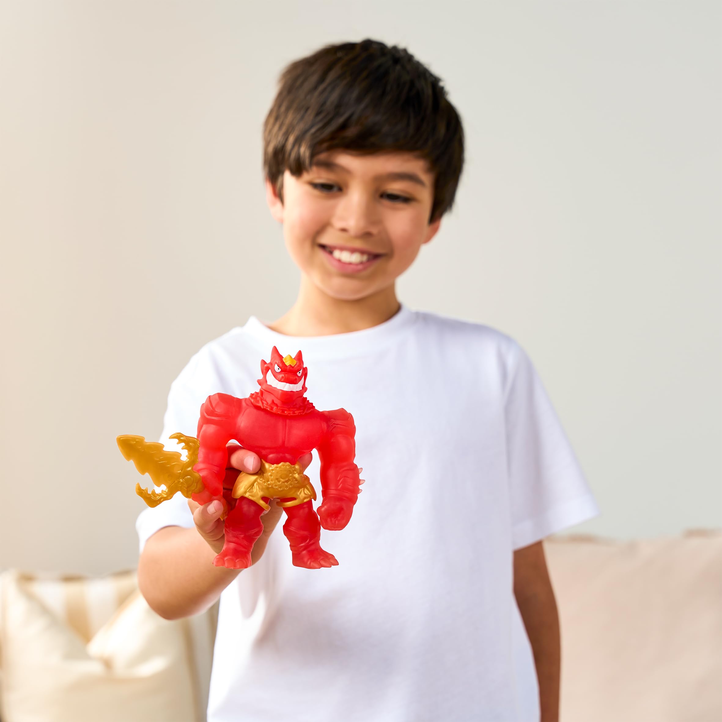 Heroes of Goo Jit Zu Blazagon Stretchy Collectible Action Figure - Stretches Up To 3x Size | Multicolor | Ages 4+ 5