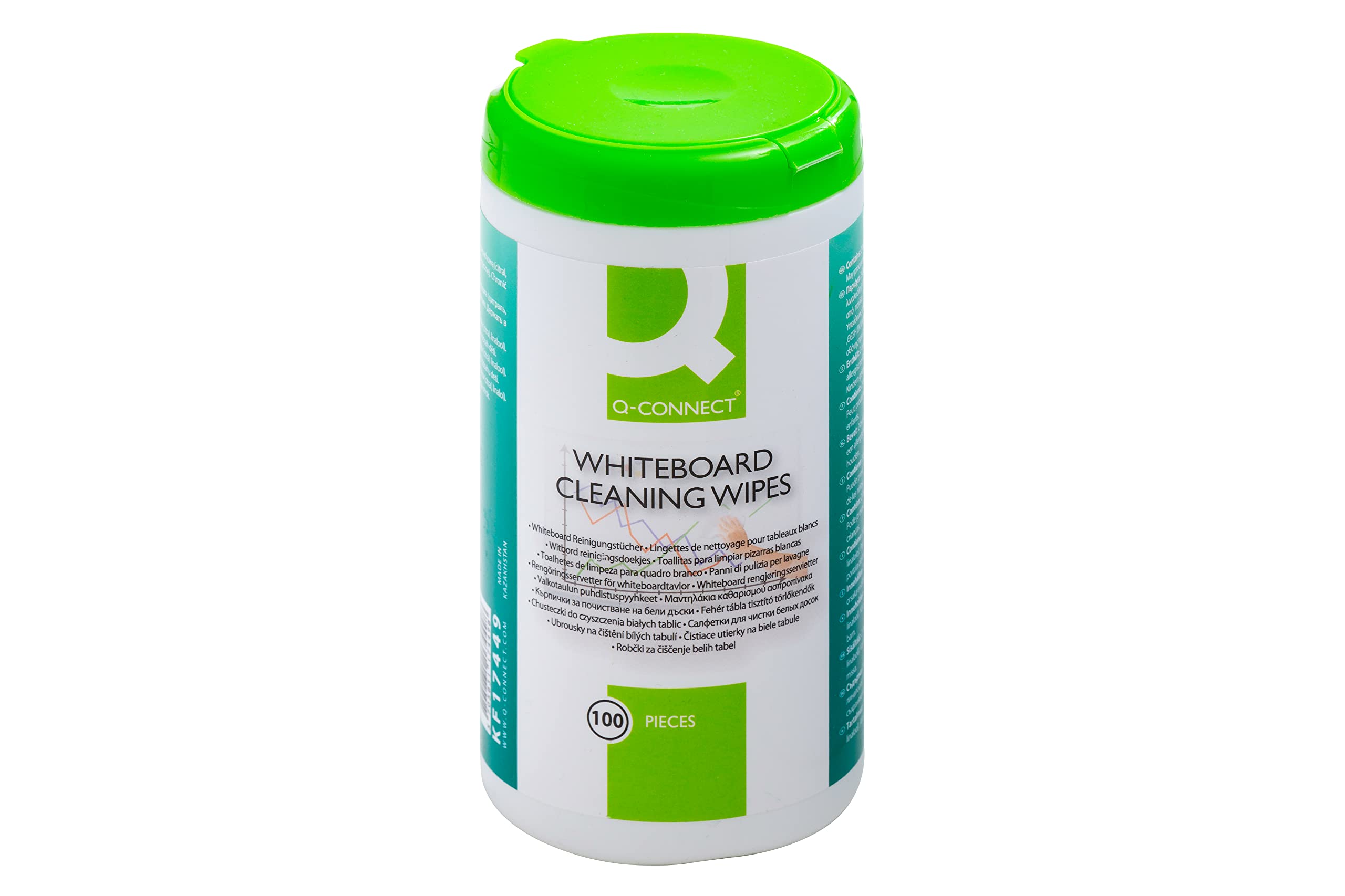 Q-Connect Whiteboard Cleaning Wipes - Unscented | 100 Count Tub