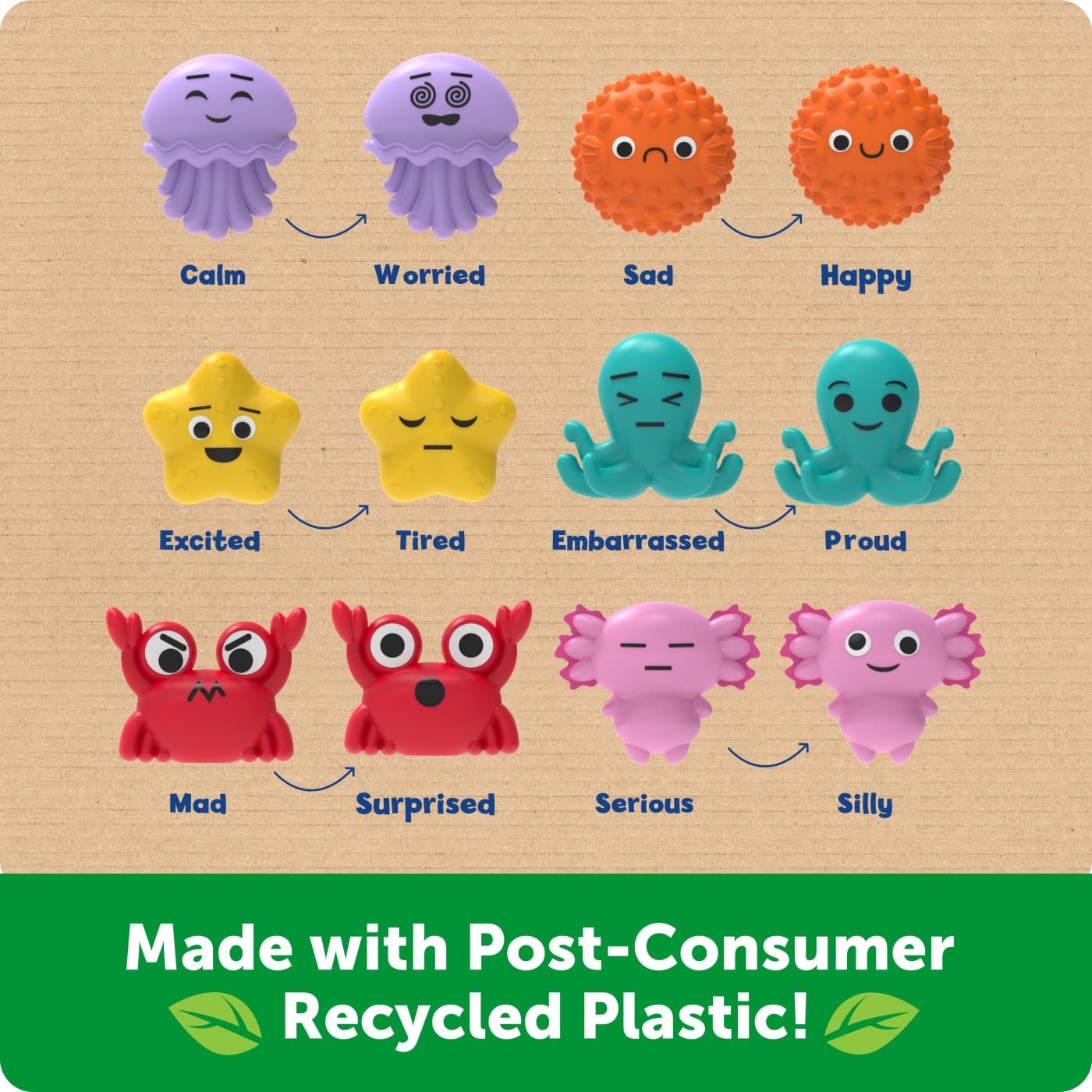 Learning Resources Ocean Emotion Seashells - Social Emotional Learning Toy | Ages 18 Months+ | 19 Piece Set 4