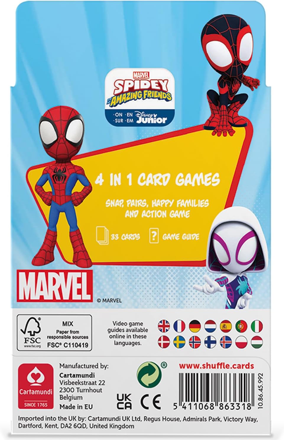 Cartamundi Marvel Spidey and His Amazing Friends 4 in 1 Card Game 6