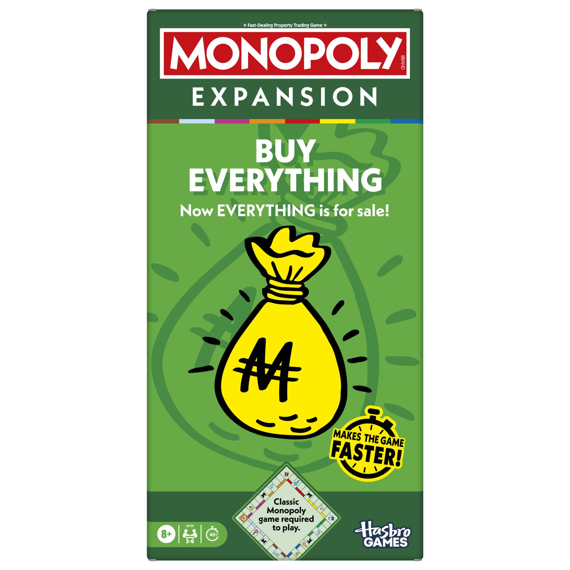 Monopoly Buy Everything Expansion - Play in Half the Time | Classic Edition | Ages 8+ 1