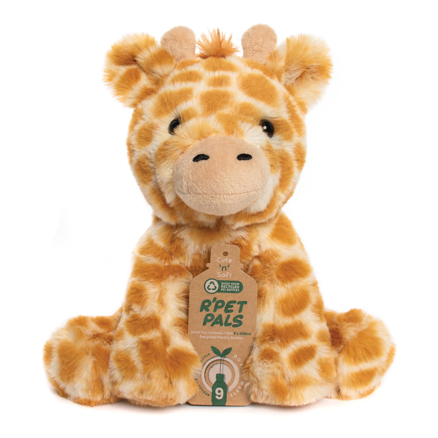 Lesser & Pavey RPET Pals Gina Sitting Giraffe - Eco-Friendly Plush Stuffed Animal 1