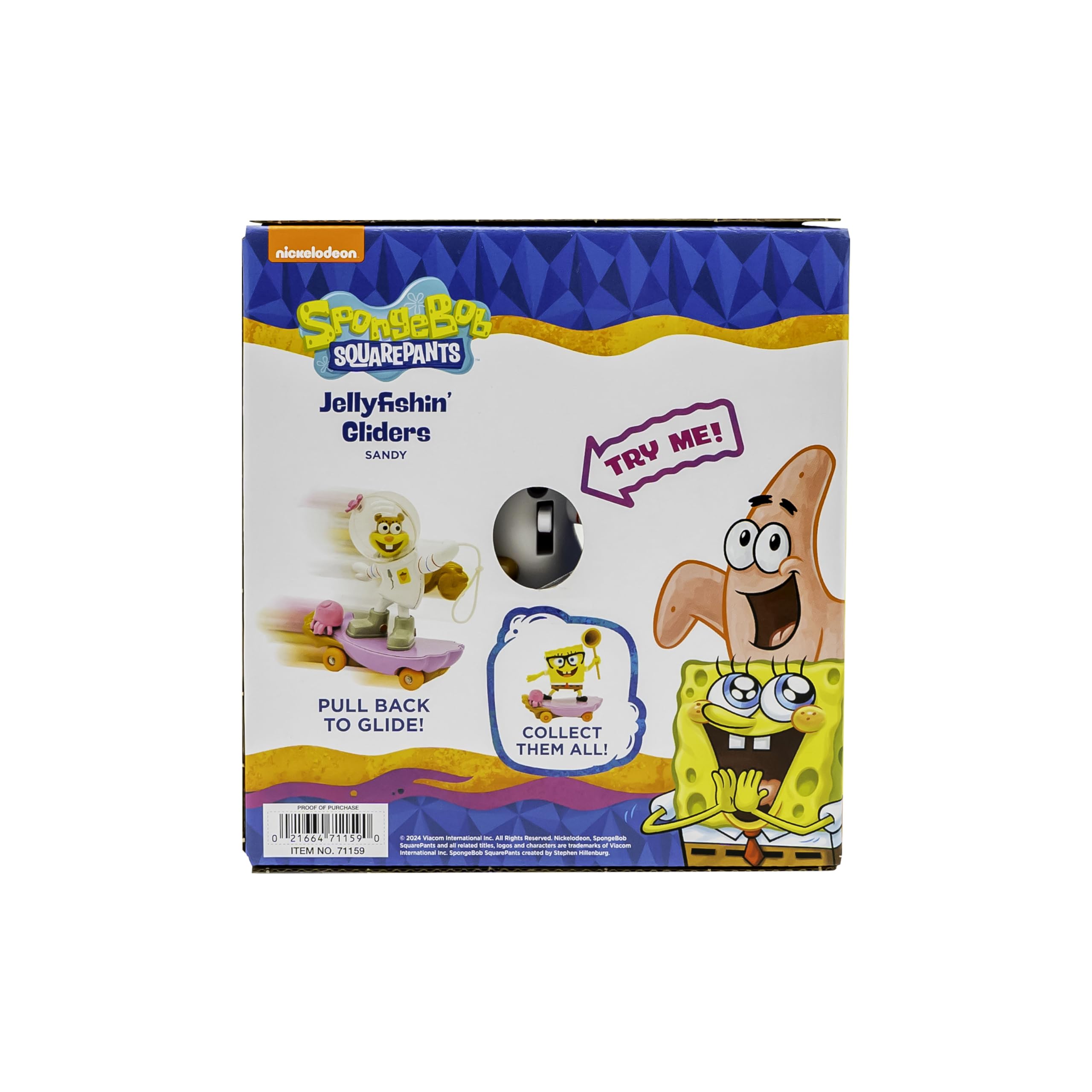 SpongeBob SquarePants Jelly Fishin’ Gliders - Sandy Cheeks Pull-Back Surf Toy for Ages 3+ 12