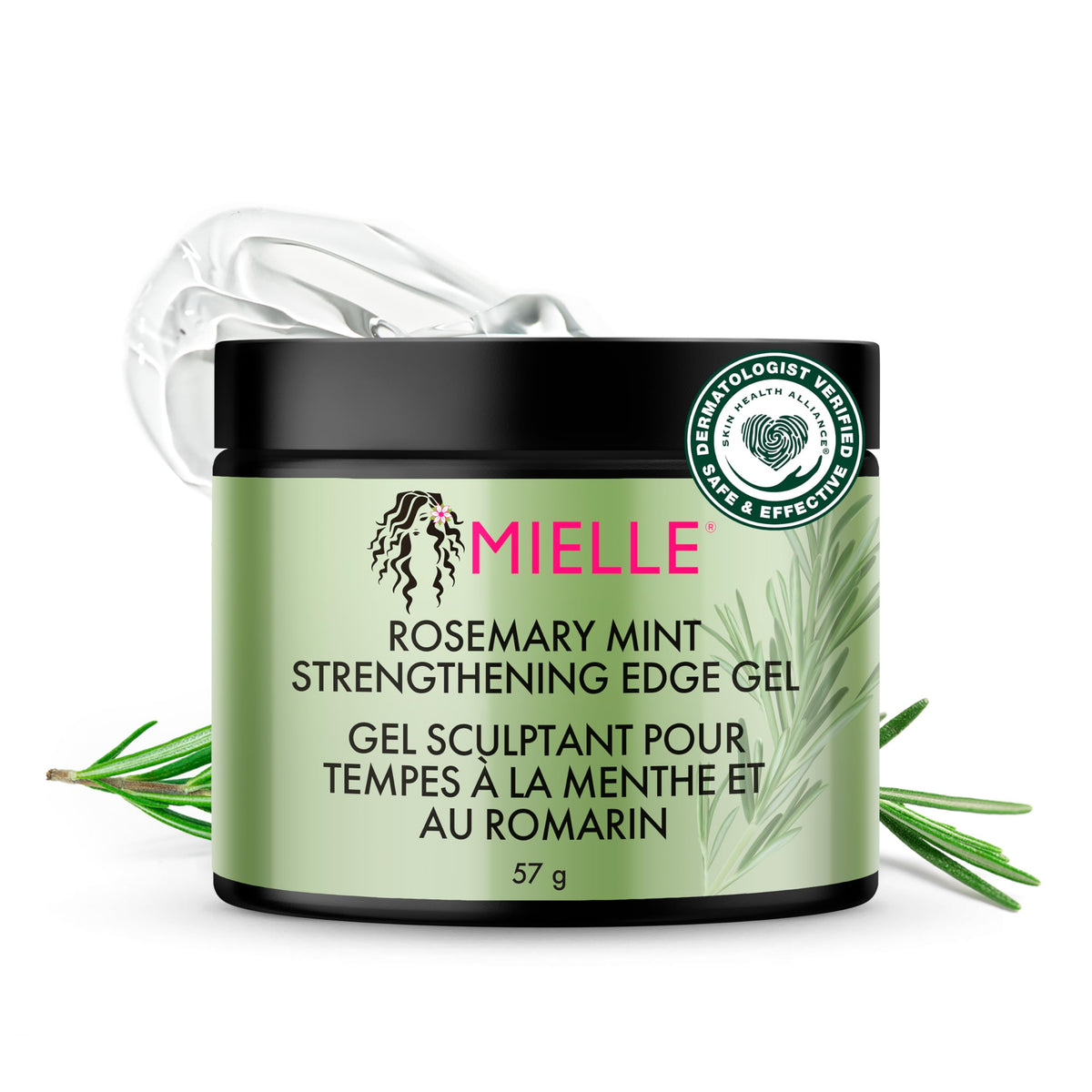 Mielle Rosemary & Mint Edge Control Gel - Strong Hold, 57 ml