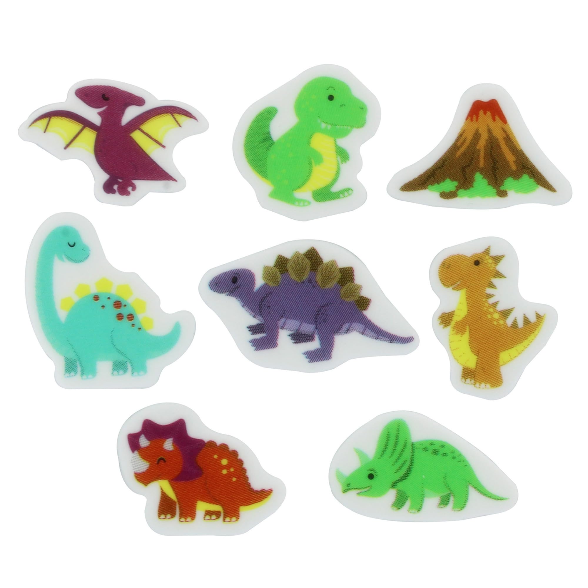 Culpitt Dinosaur Sugar Decorations - 32 Edible Cupcake Toppers | Fondant Icing | 25mm-35mm