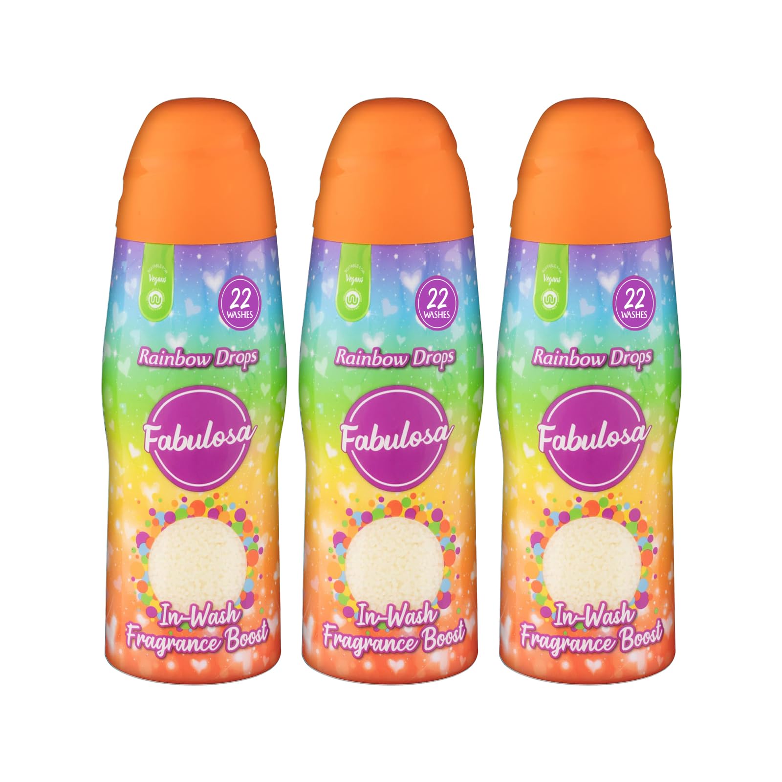 Fabulosa In-Wash Laundry Fragrance Boost Beads - Rainbow Drops Scent | 3 x 400g Pack