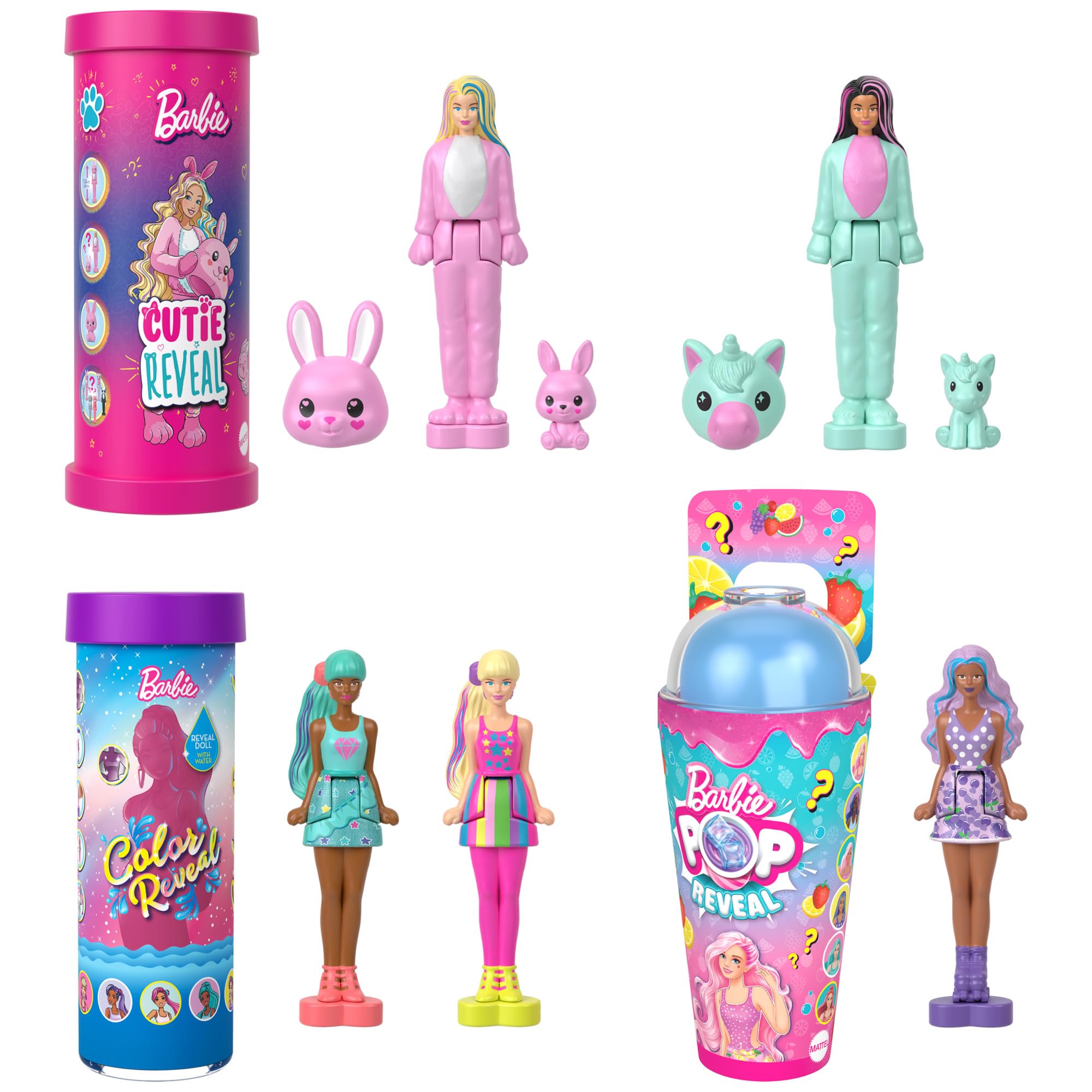 Barbie Mini BarbieLand Reveal Dolls 5-Pack - 1.5-inch Surprise Unboxing Dolls for Kids 4+