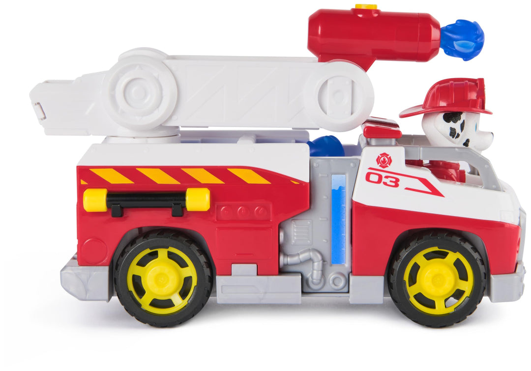 Paw Patrol Marshall Rescue Fire Engine with Action Figure & Projectile Launcher - Fire Truck Toy for Kids 3+