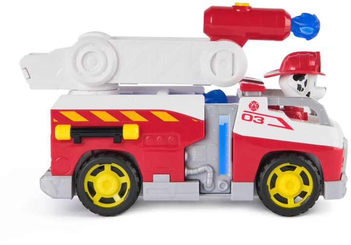 Paw Patrol Marshall Rescue Fire Engine with Action Figure & Projectile Launcher - Fire Truck Toy for Kids 3+
