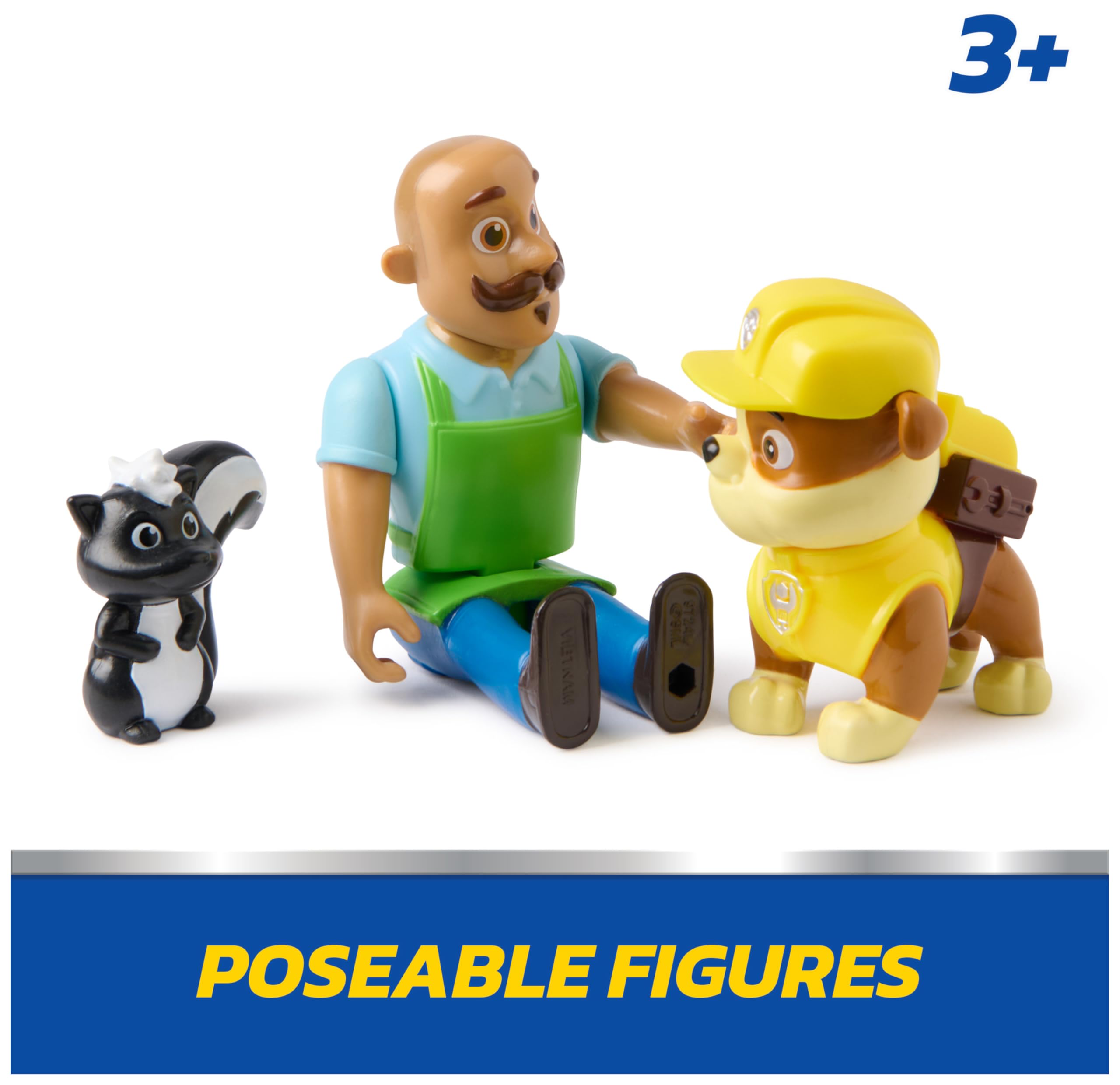PAW Patrol Rubble & Mr. Porter Figure Pack with Skunk Toy Figure - Action Figures for Kids Ages 3-9 4