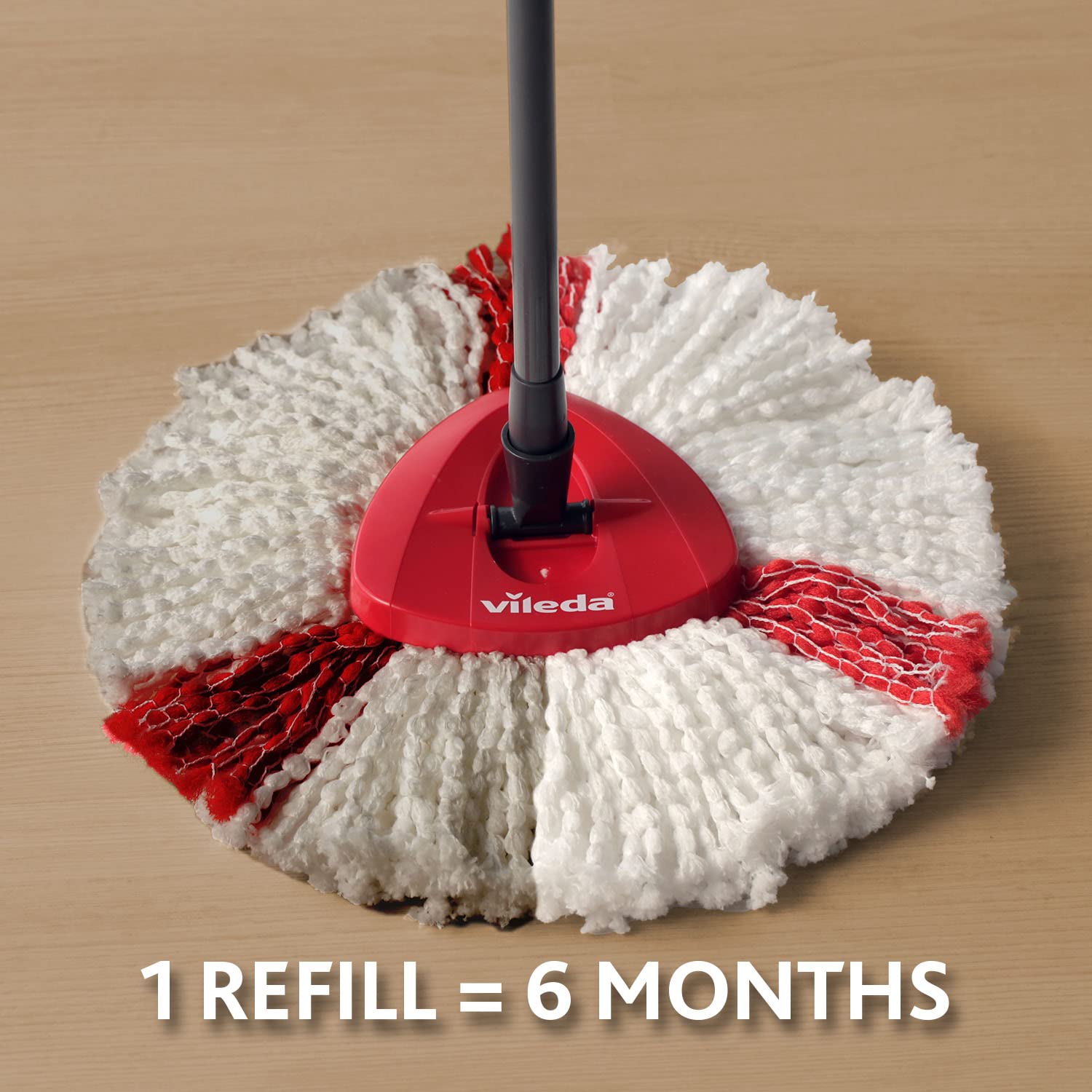 Vileda Turbo 2in1 Mop Head Replacement Refill - 2 Count | Removes 99% Bacteria | Washable Microfiber 4