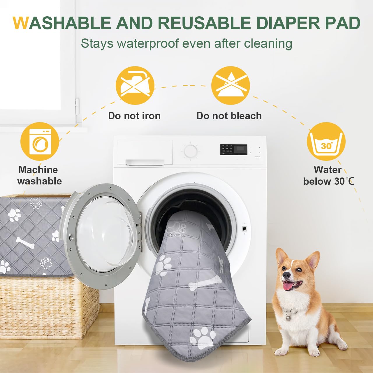 Gimars Reusable Training Pads - 100x70 cm, 2 Pack, Super Absorbent 8