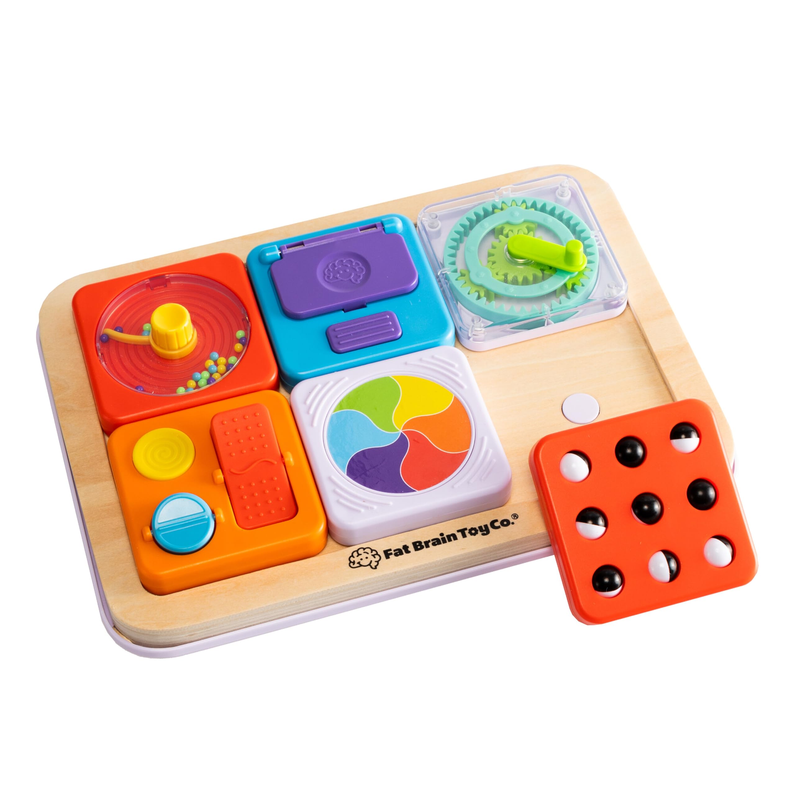 Fat Brain Toys PlayTab Essential Set Magnetic Sensory Activity Board for Ages 12 Months+ 1