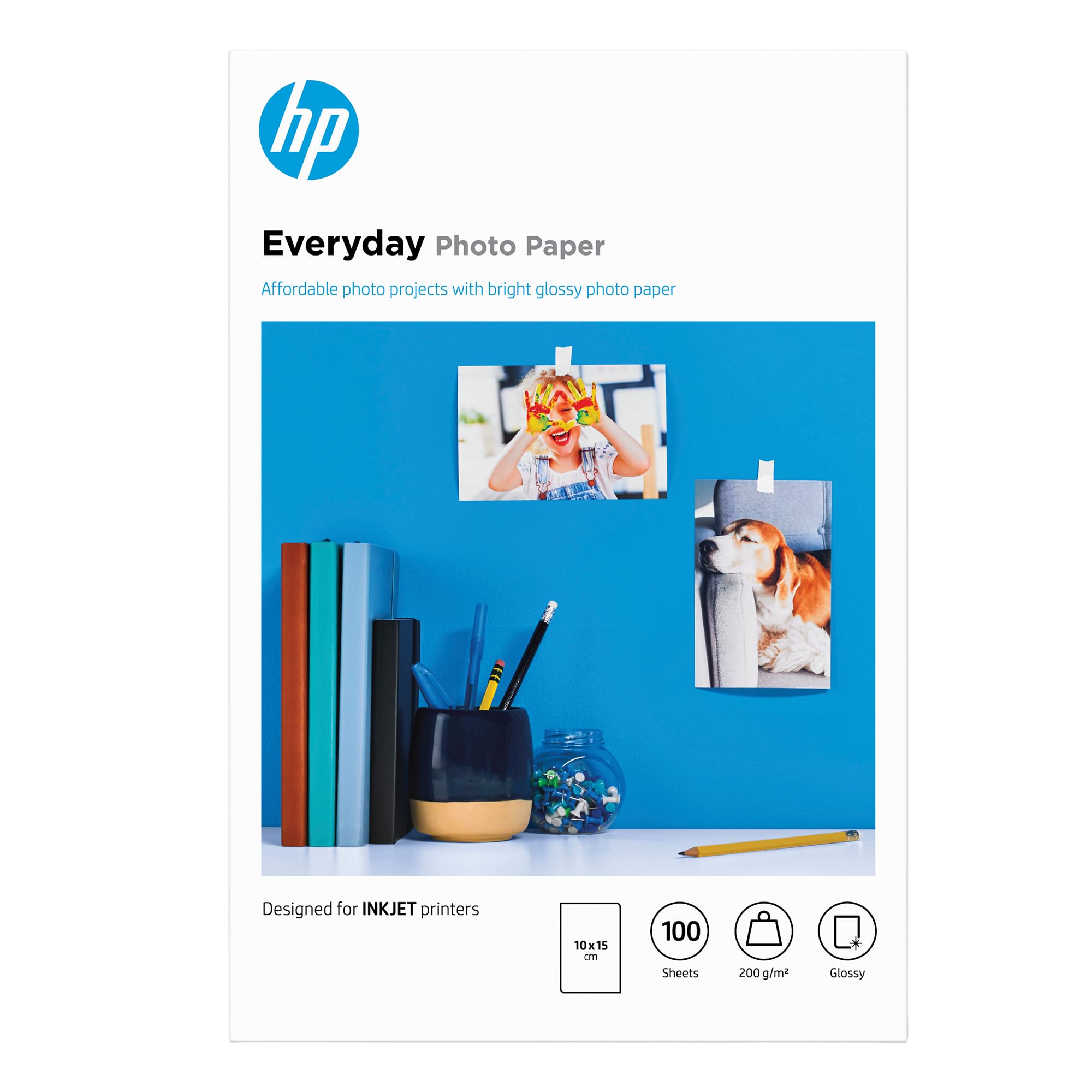 HP Everyday Glossy Photo Paper - 10 x 15 cm, 200 GSM, 100 Sheets | CR757A 1