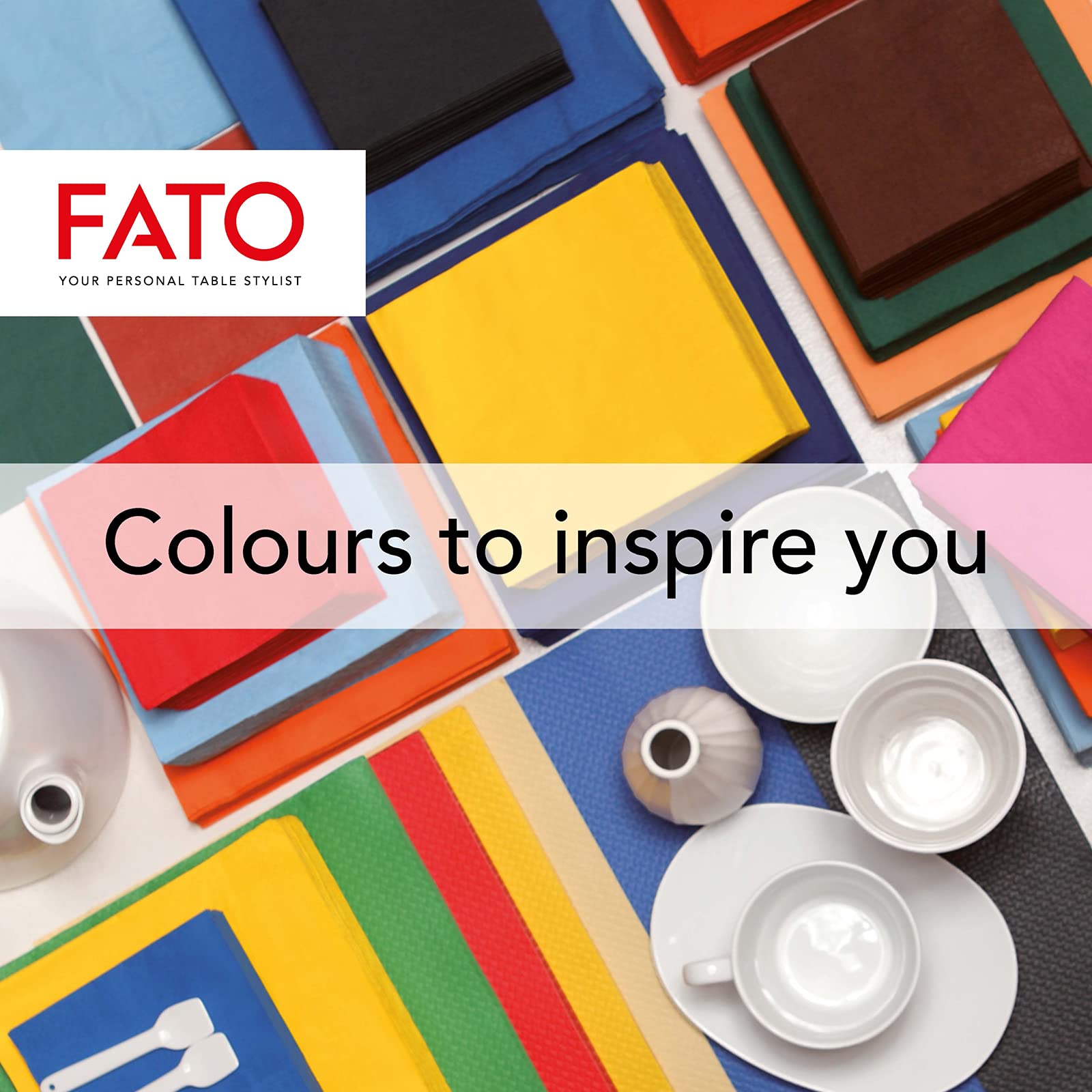 Fato Red 24x24 cm 2-Ply Disposable Paper Napkins, Pack of 100 for Aperitifs and Cocktails 6