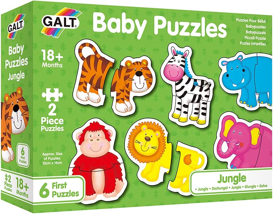 Galt Baby Puzzles - Jungle Animal Jigsaw Set for Toddlers 18 Months+ 1
